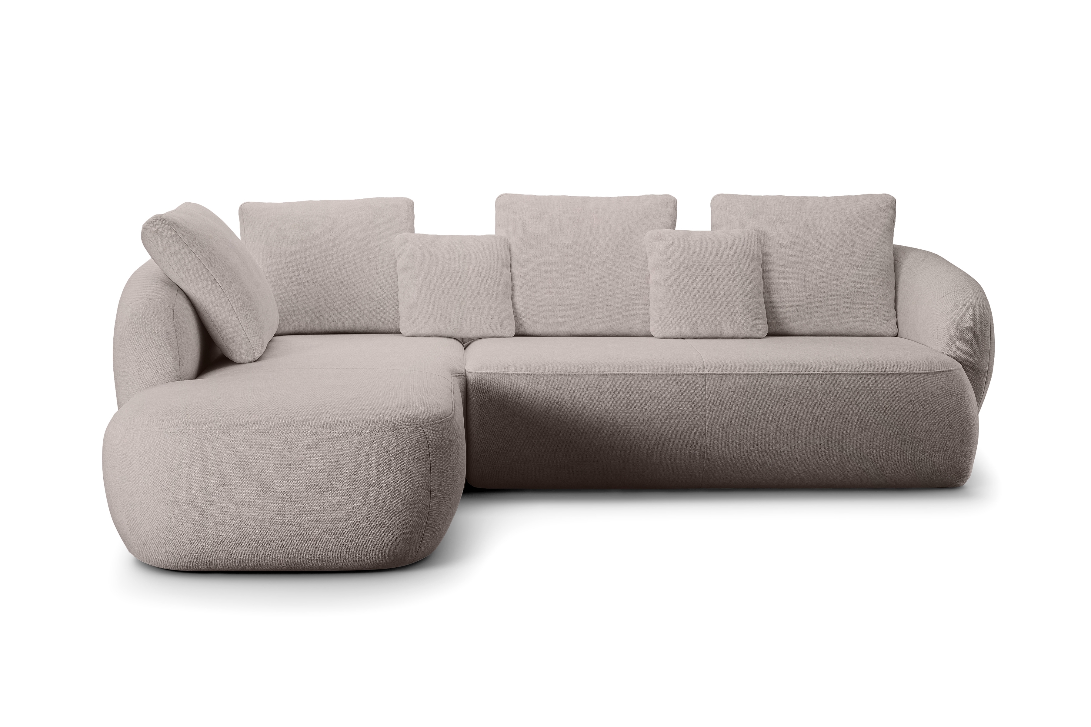 Rohová sedacia súprava Finezal 2P+OTZL ľavá - béžová žinylka Tender Way 04  Rohová sedacia súprava Ľavá strana do obývacej izby Finezal 2P+OTZL - béžový šenil Tender Way 04 