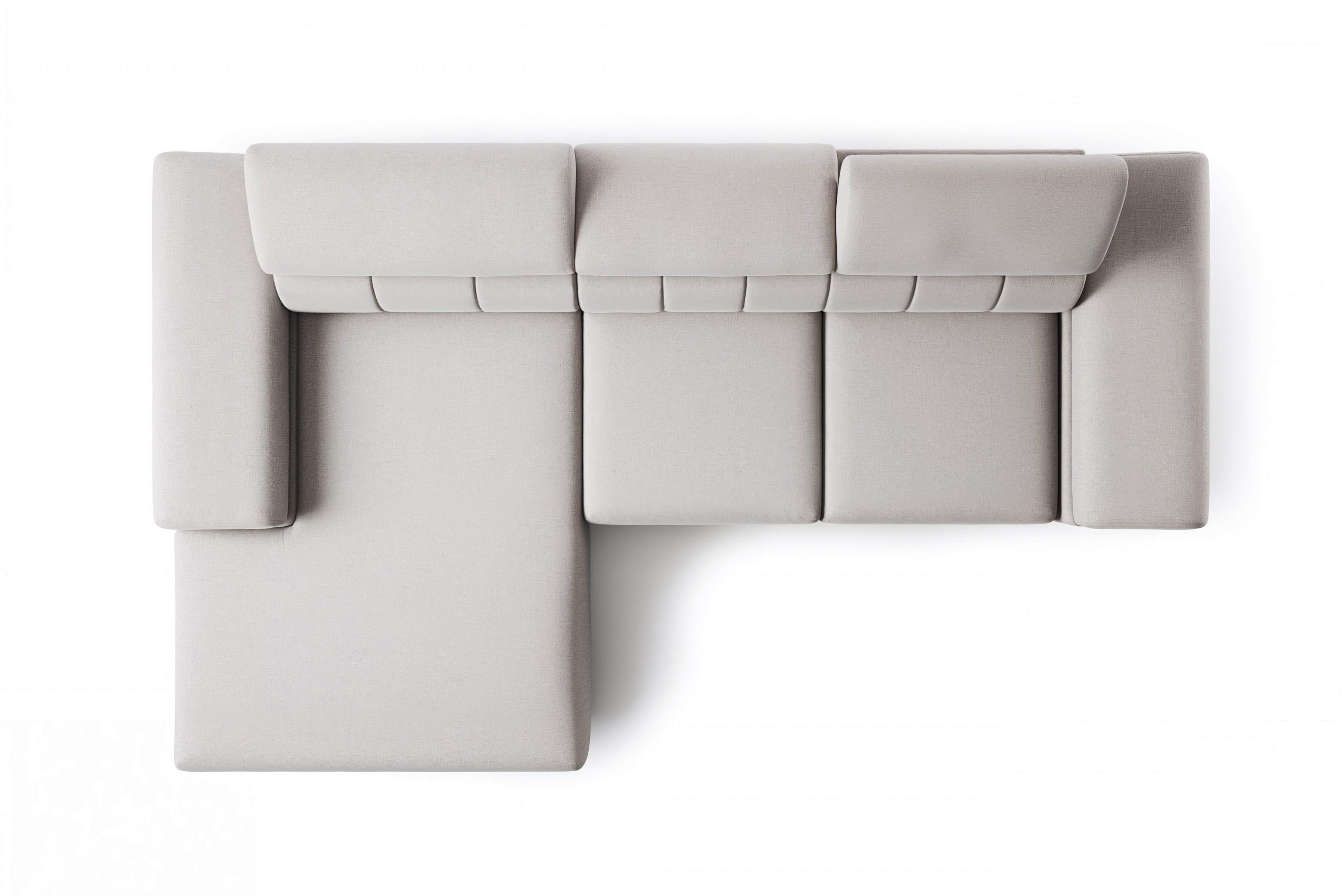 Rohová sedačka Taloria Mini s el. výsuvným sedadlom ľavá - béžová ľahkočistiaca látka Maya 01 / čierne nožičky  Rohová sedacia súprava Ľavá strana Taloria Mini - Maya 01, nožičky čierny