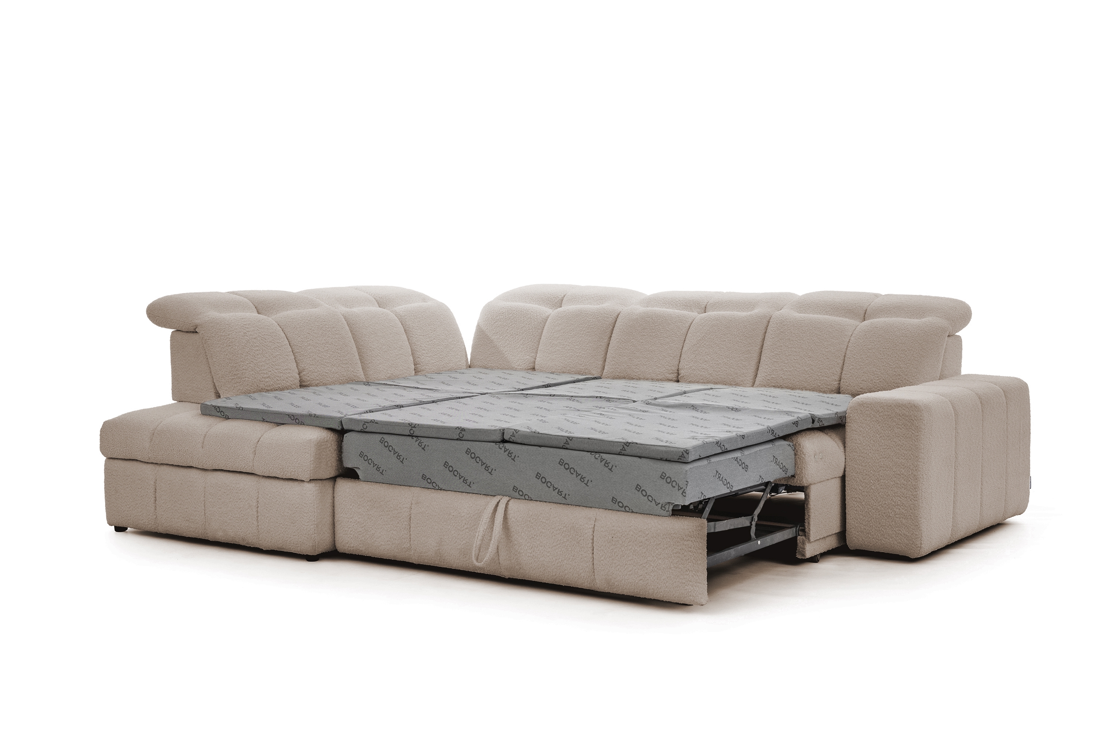 Rozkladacia rohová sedačka Magnelio L ľavá s el. výsuvom - béžové buklé Catch Me 02 Rohová sedacia súprava Ľavá strana rozkladany s elektricky výsuvným sedákem Magnelio L - Béžová boucle Catch me 2