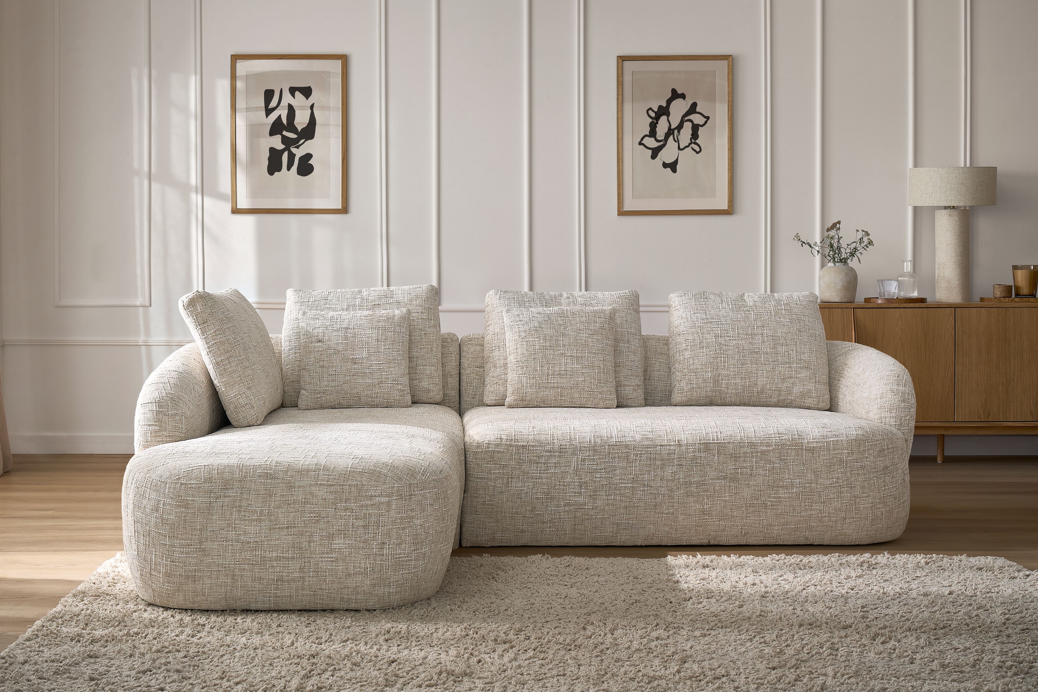 Rohová sedací souprava Finezal 2P+OTZL levá do obývacího pokoje Rohová sedací souprava levá pro obývacího pokoje Finezal OTZL+2P