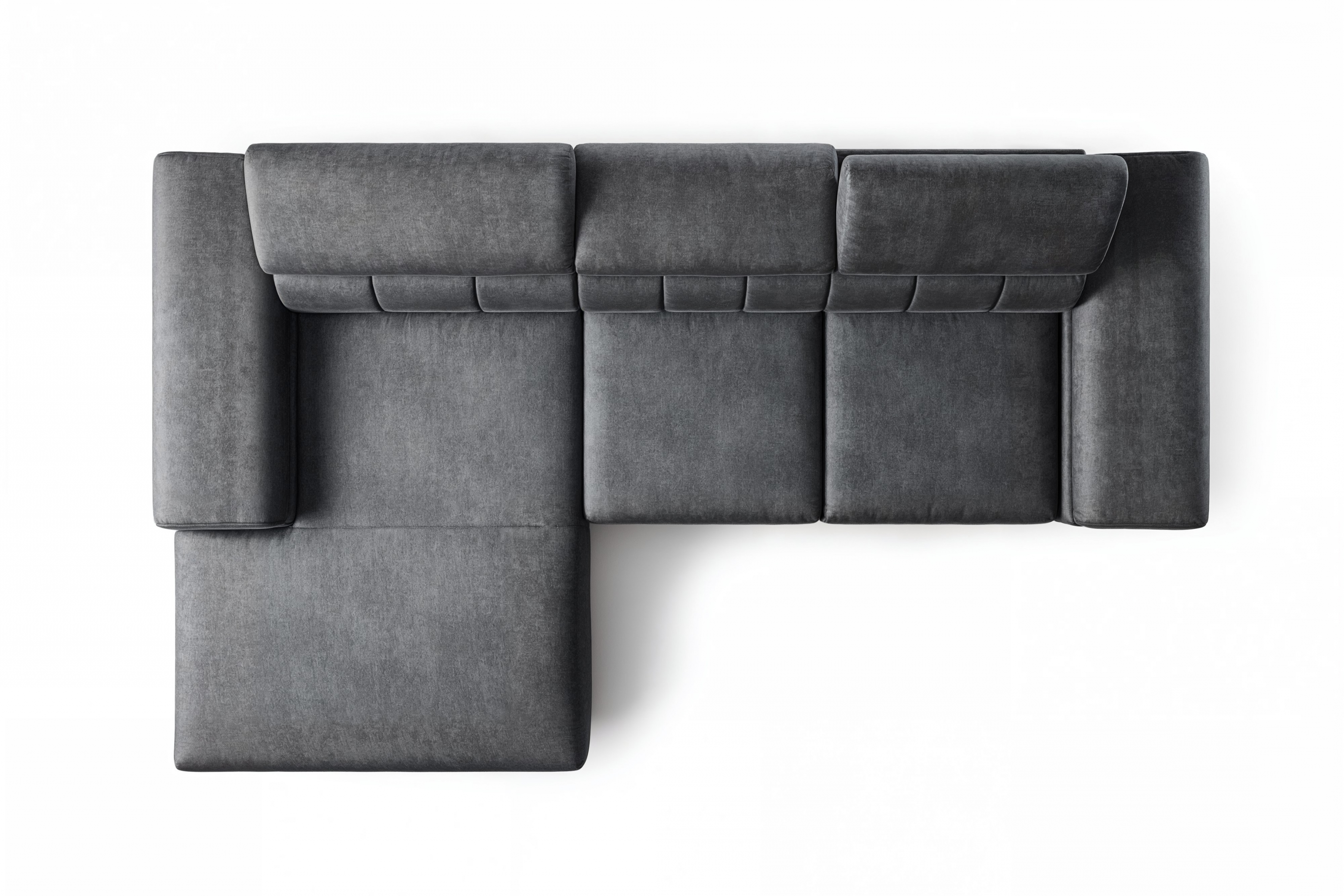 Rohová sedačka Taloria Mini s el. výsuvným sedadlom ľavá - šedý ľahkočistiaci zamat Zetta 305 / čierne nožičky Rohová sedacia súprava Ľavá strana Taloria Mini - Zetta 305, nožičky čierny