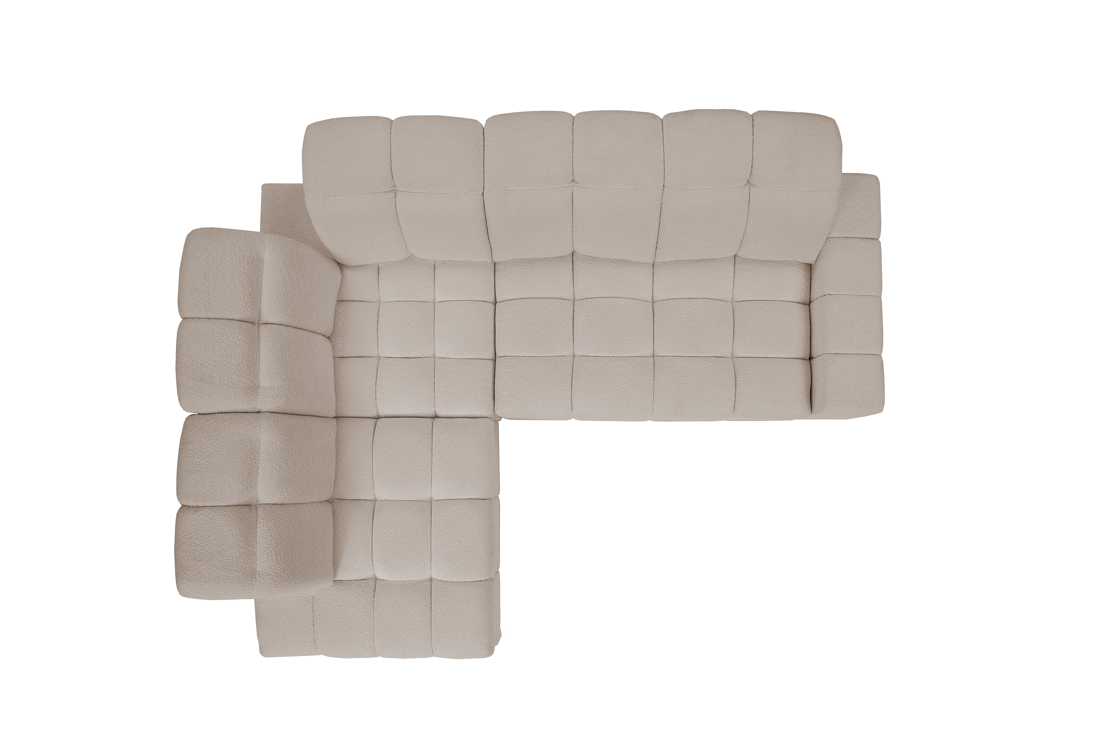 Rozkladacia rohová sedačka Magnelio L ľavá s el. výsuvom - béžové buklé Catch Me 02 Rohová sedacia súprava Ľavá strana rozkladany s elektricky výsuvným sedákem Magnelio L - Béžová boucle Catch me 2