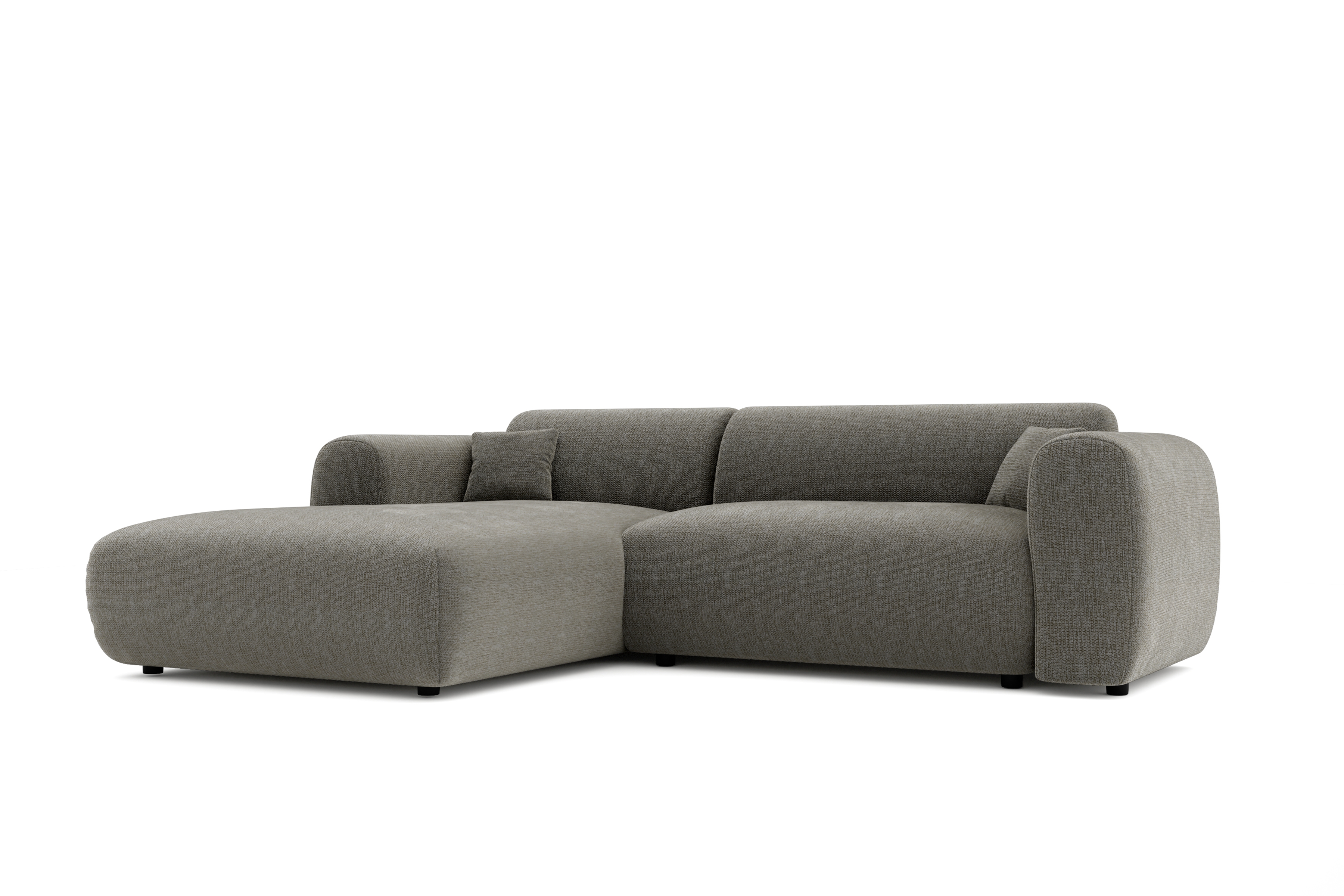 Rohová sedacia súprava Zastia ľavá - šedá pletenina Crown 18 Rohová sedacia súprava Ľavá strana do obývacej izby Zastia - šedá plecionka Crown 18 