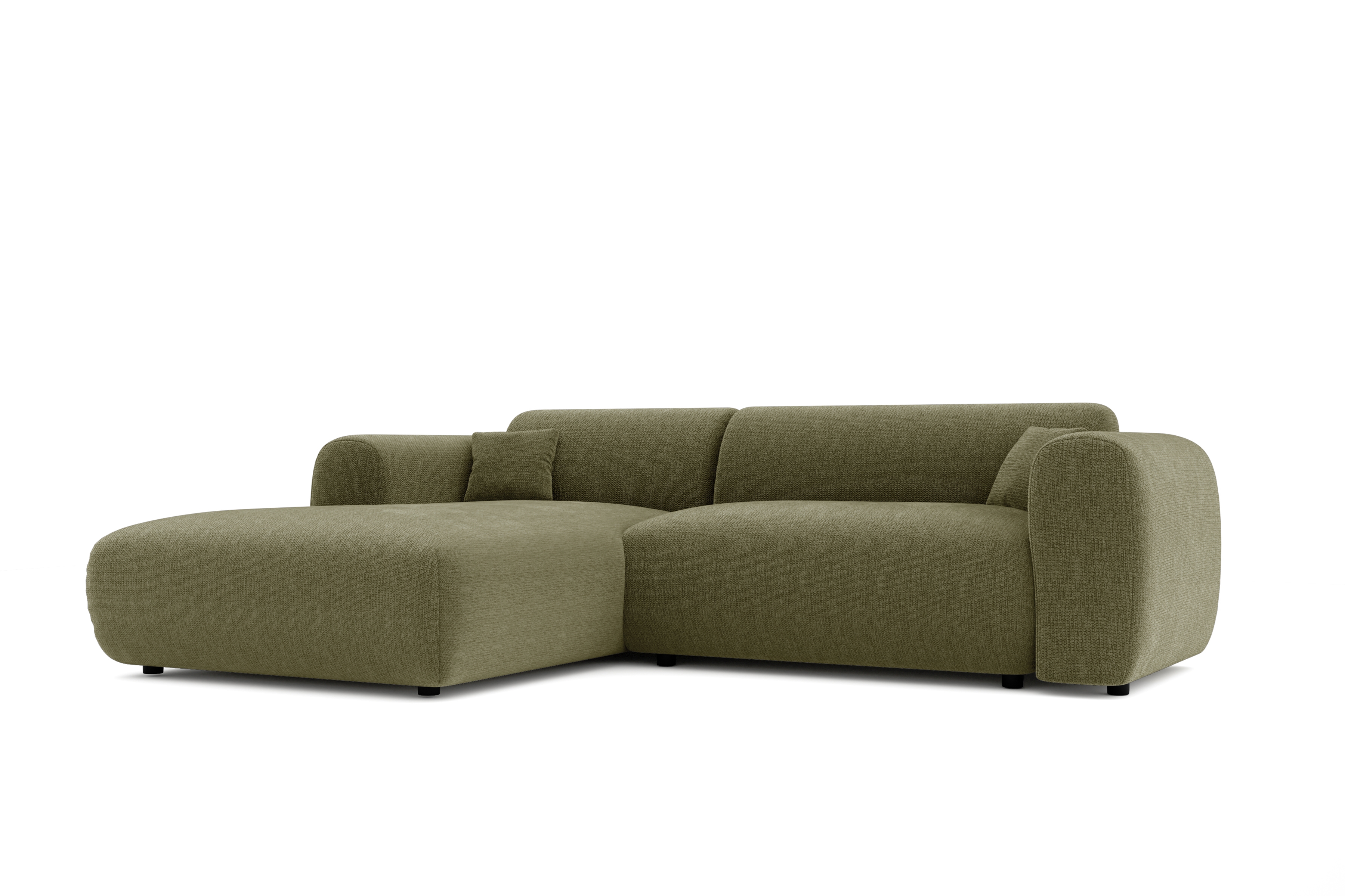 Rohová sedacia súprava Zastia ľavá - zelená pletenina Crown 11 Rohová sedacia súprava Ľavá strana do obývacej izby Zastia - zelená plecionka Crown 11 