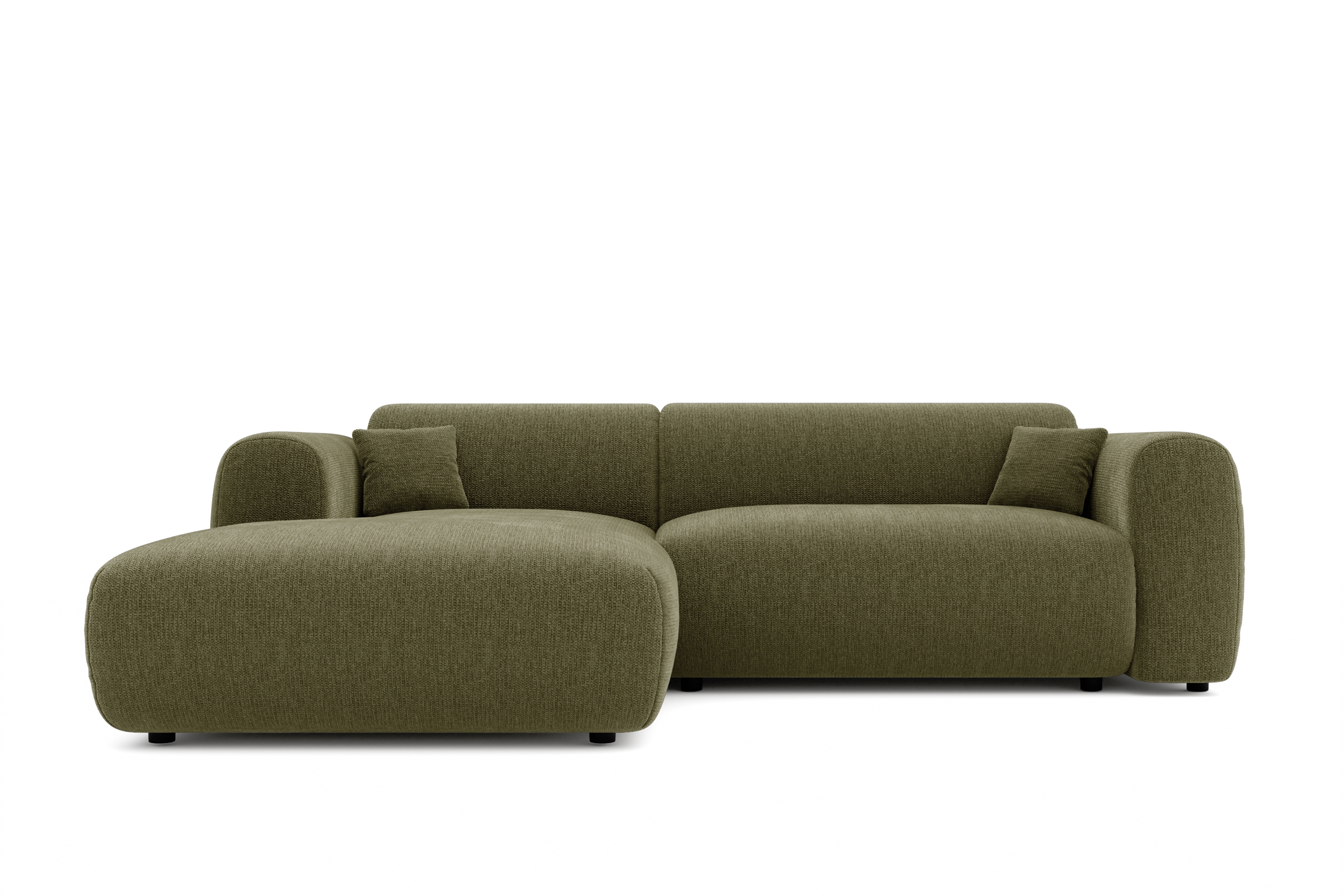 Rohová sedacia súprava Zastia ľavá - zelená pletenina Crown 11 Rohová sedacia súprava Ľavá strana do obývacej izby Zastia - zelená plecionka Crown 11 