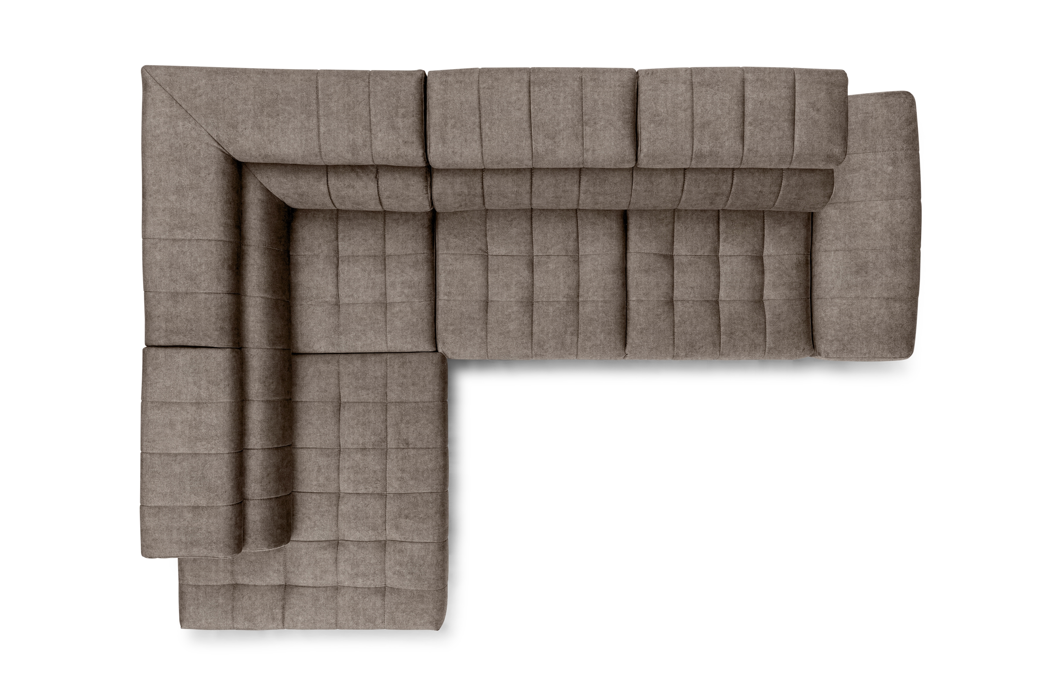 Rozkládací rohová sedací souprava Valoris L levá - béžová Vogue 4 Rohová sedací souprava levá Valoris L rozkládací - béžová samet hydrofobní  Vogue 4