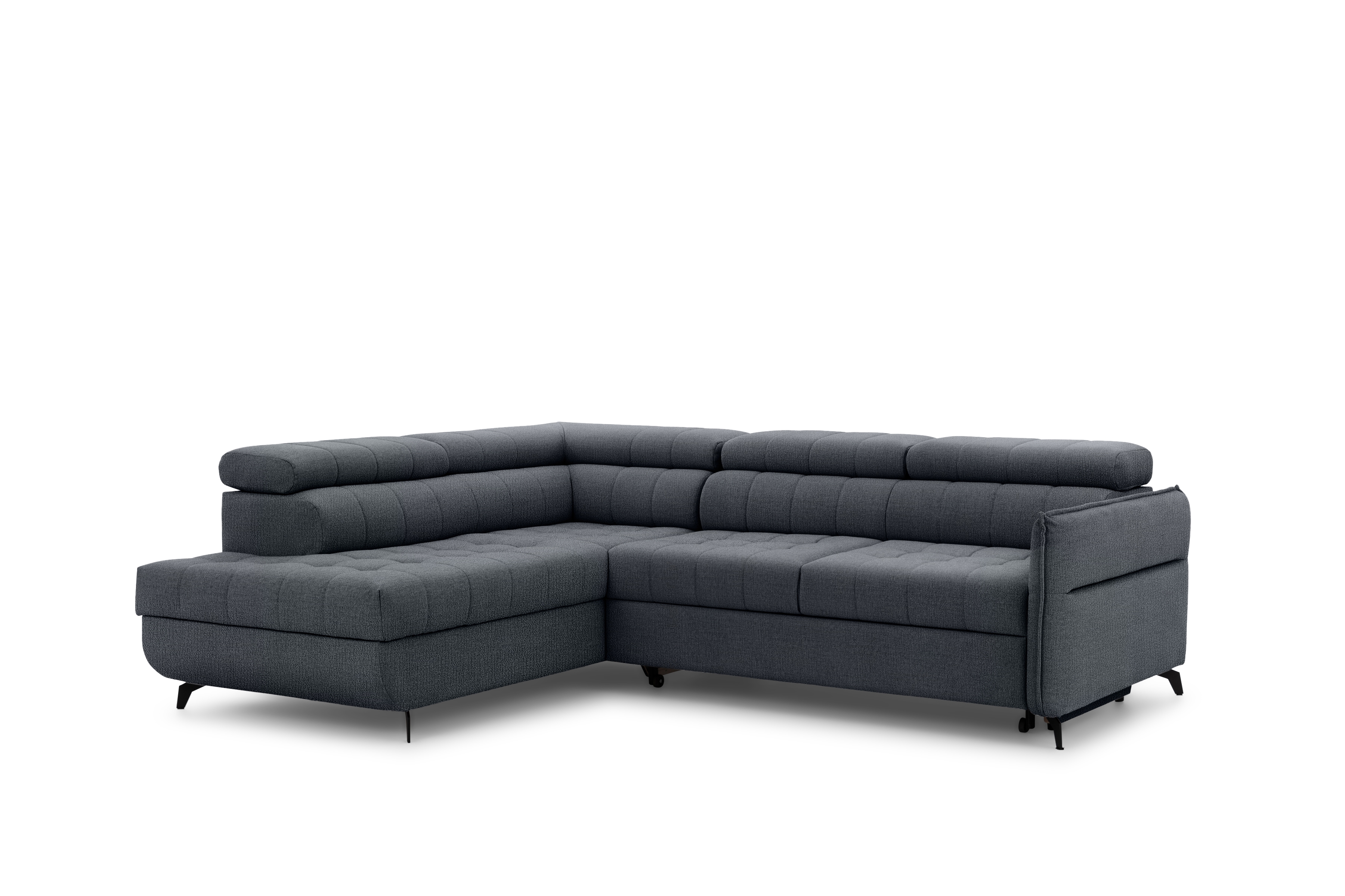 Rohová sedacia súprava Elarias L ľavá s funkciou spania - grafitový šenil Perfect Harmony 90 Rohová sedacia súprava Ľavá strana s funkciou spania Elarias L - Grafitový šenil Perfect Harmony 90