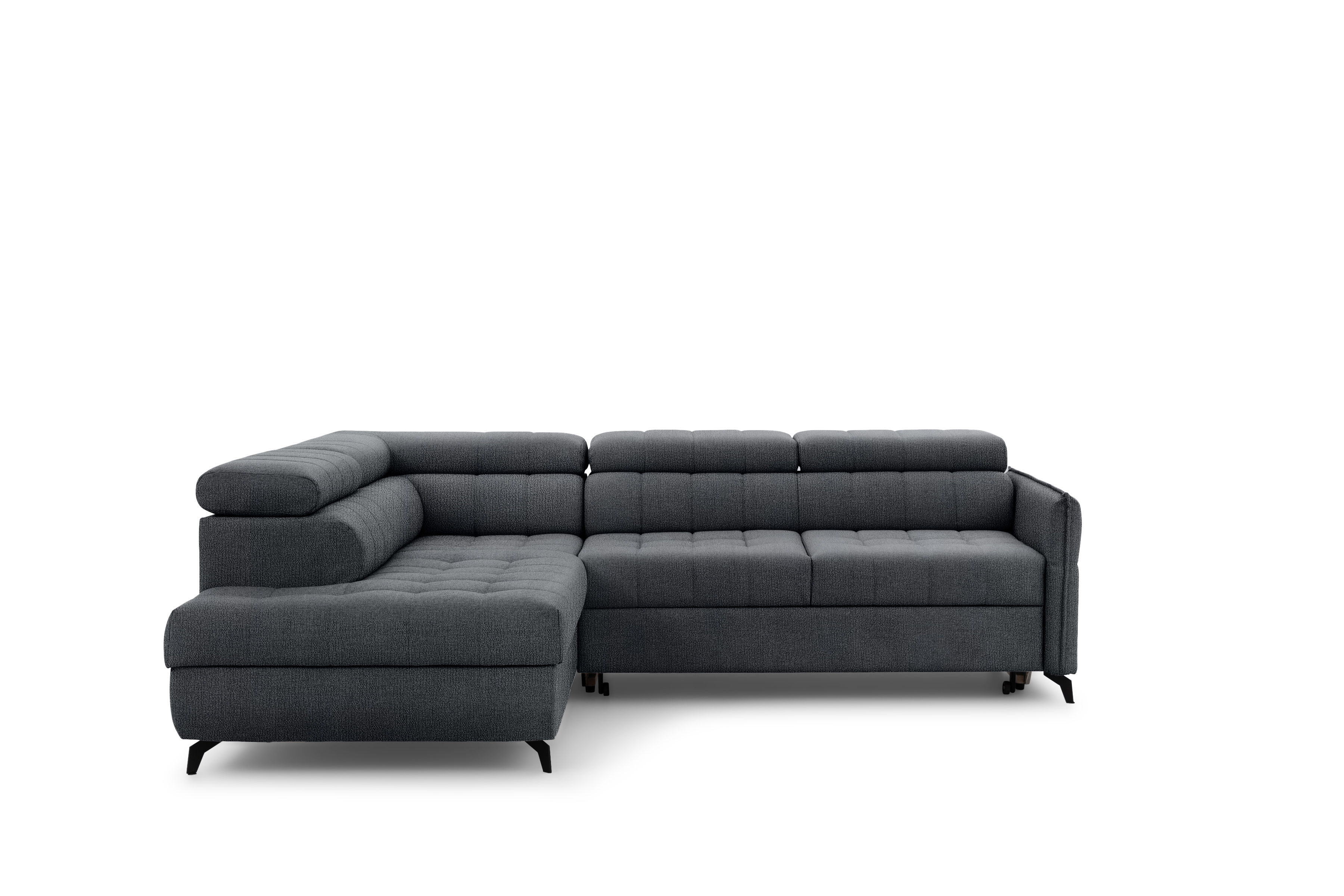 Rohová sedacia súprava Elarias L ľavá s funkciou spania - grafitový šenil Perfect Harmony 90 Rohová sedacia súprava Ľavá strana s funkciou spania Elarias L - Grafitový šenil Perfect Harmony 90