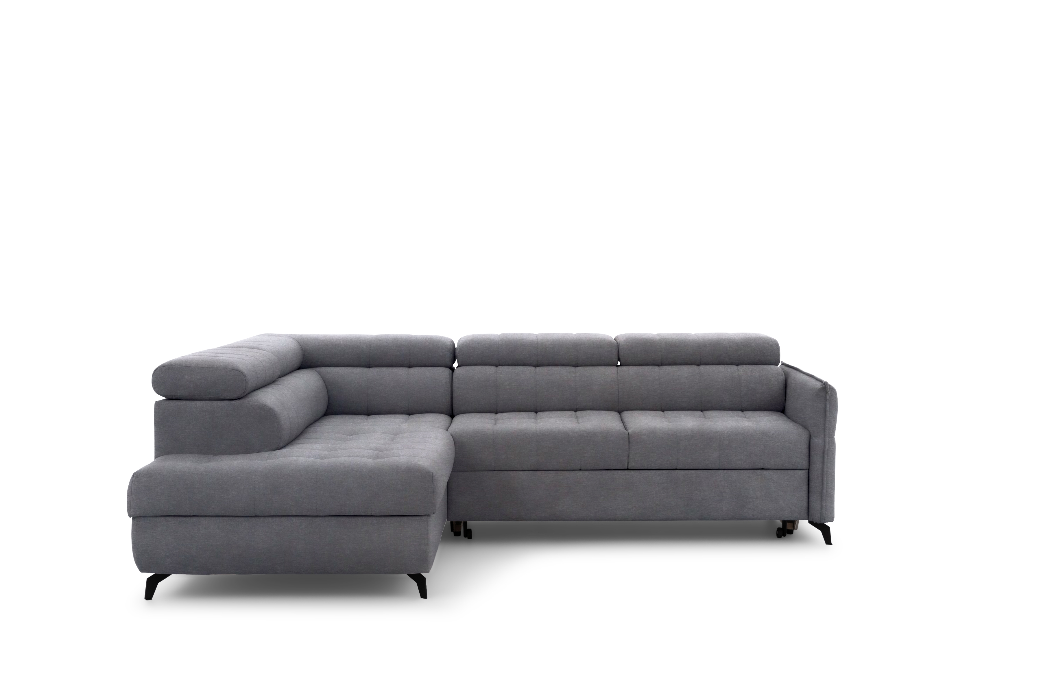 Rohová sedacia súprava ľavá rozkladacia Elarias L - šedý zamat ľahkočistiaci Cloud 82 Rohová sedacia súprava Ľavá strana s funkciou spánku Elarias L - šedý velúr ľahkočistiaci Cloud 82