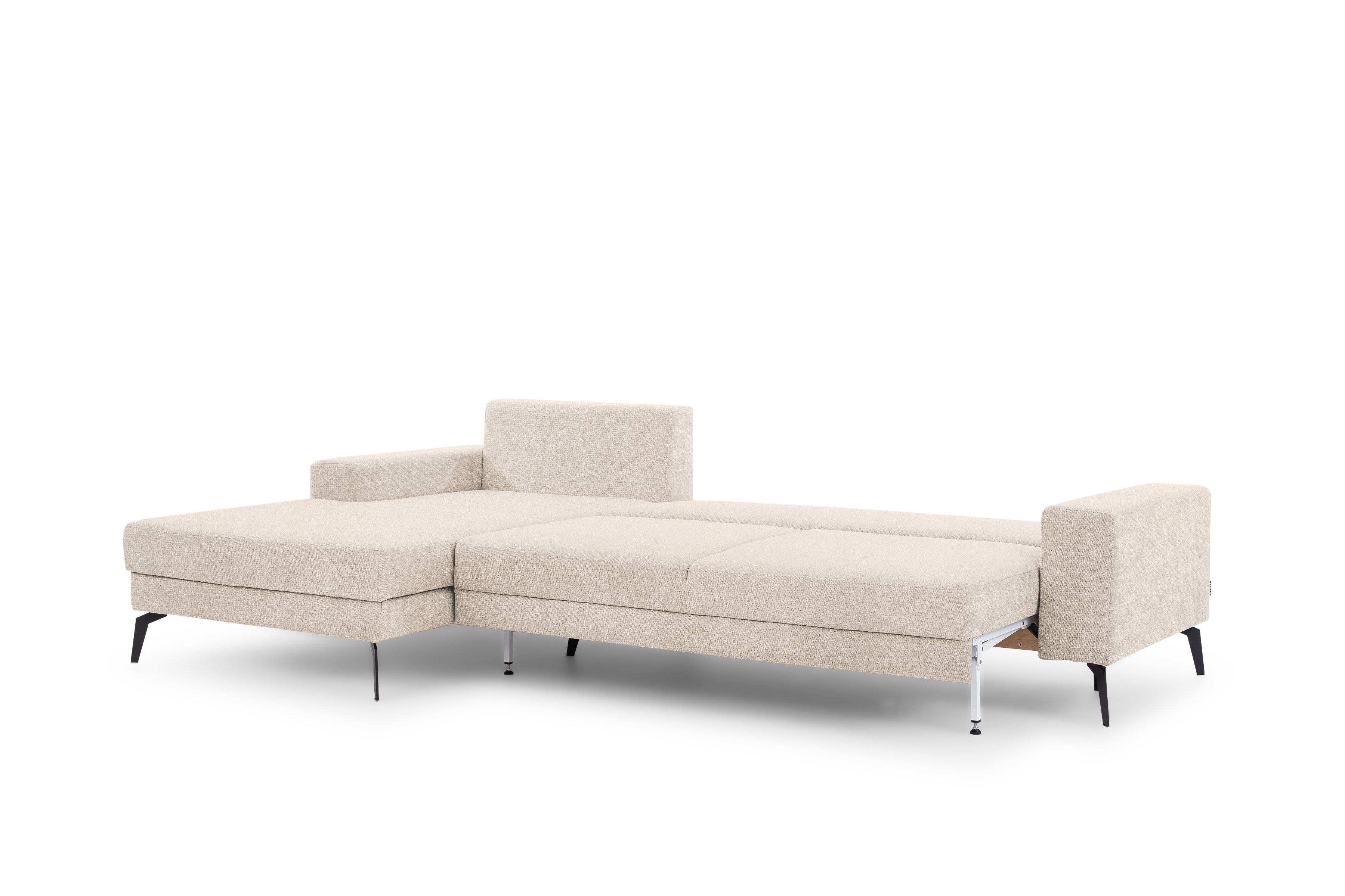 Rozkladacia rohová sedacia súprava Elentio Mini ľavá - béžová pletenina Magni 206.02 Rohová sedacia súprava Elentio mini Funkcia spania