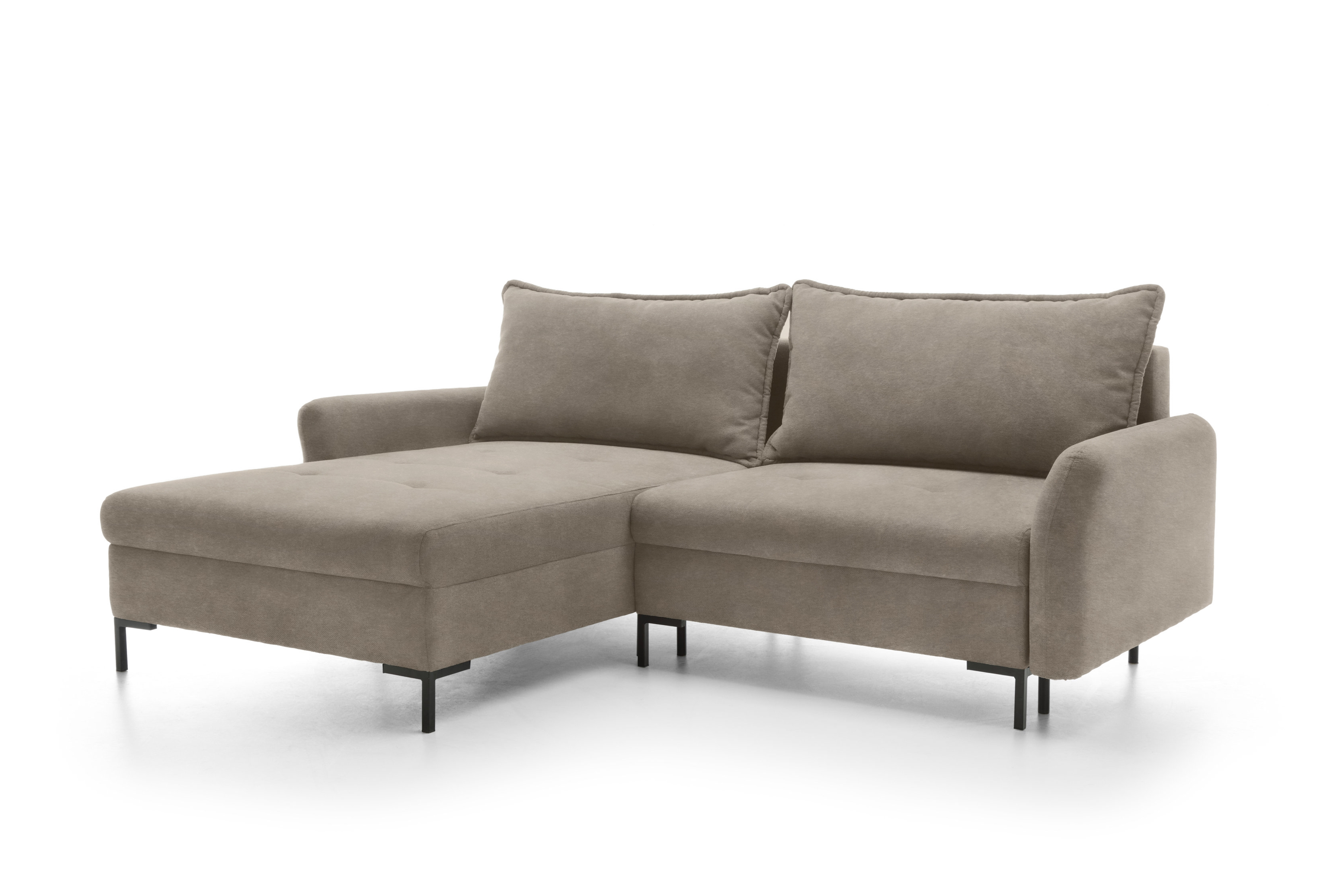 Rohová sedacia súprava Marco ľavá s funkciou spania - béžový zamat Portland Taupe Rohová sedacia súprava Ľavá strana s funkciou spania Marco - béžový / zamat / Portland Taupe