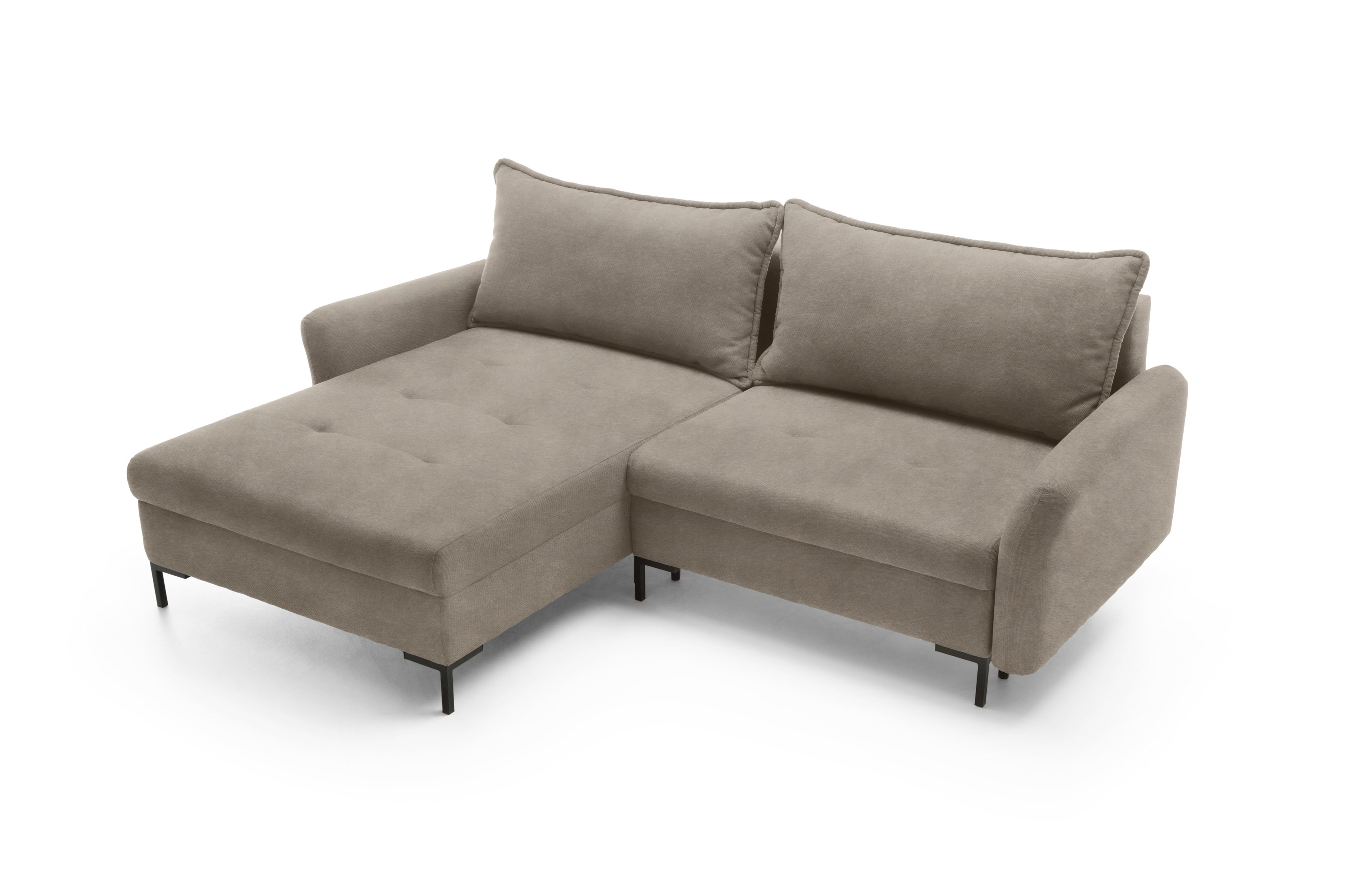 Rohová sedacia súprava Marco ľavá s funkciou spania - béžový zamat Portland Taupe Rohová sedacia súprava Ľavá strana s funkciou spania Marco - béžový / zamat / Portland Taupe