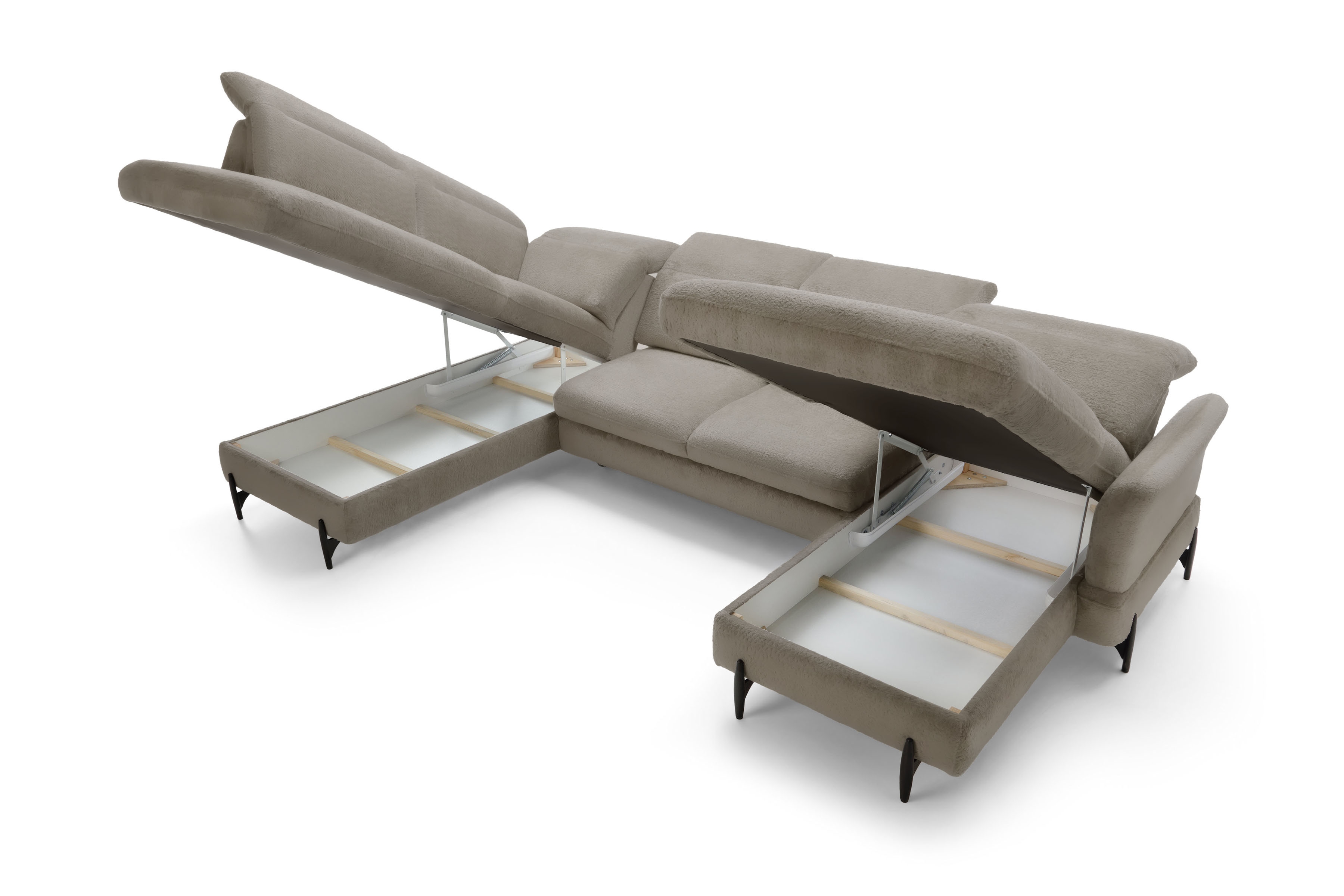 Rohová sedacia súprava ľavá rozkladacia Sienna I - Béžová / žinylka / Bellini 6 Rohová sedacia súprava Ľavá strana s funkciou spania Sienna I - Béžová / šenil / Bellini 6