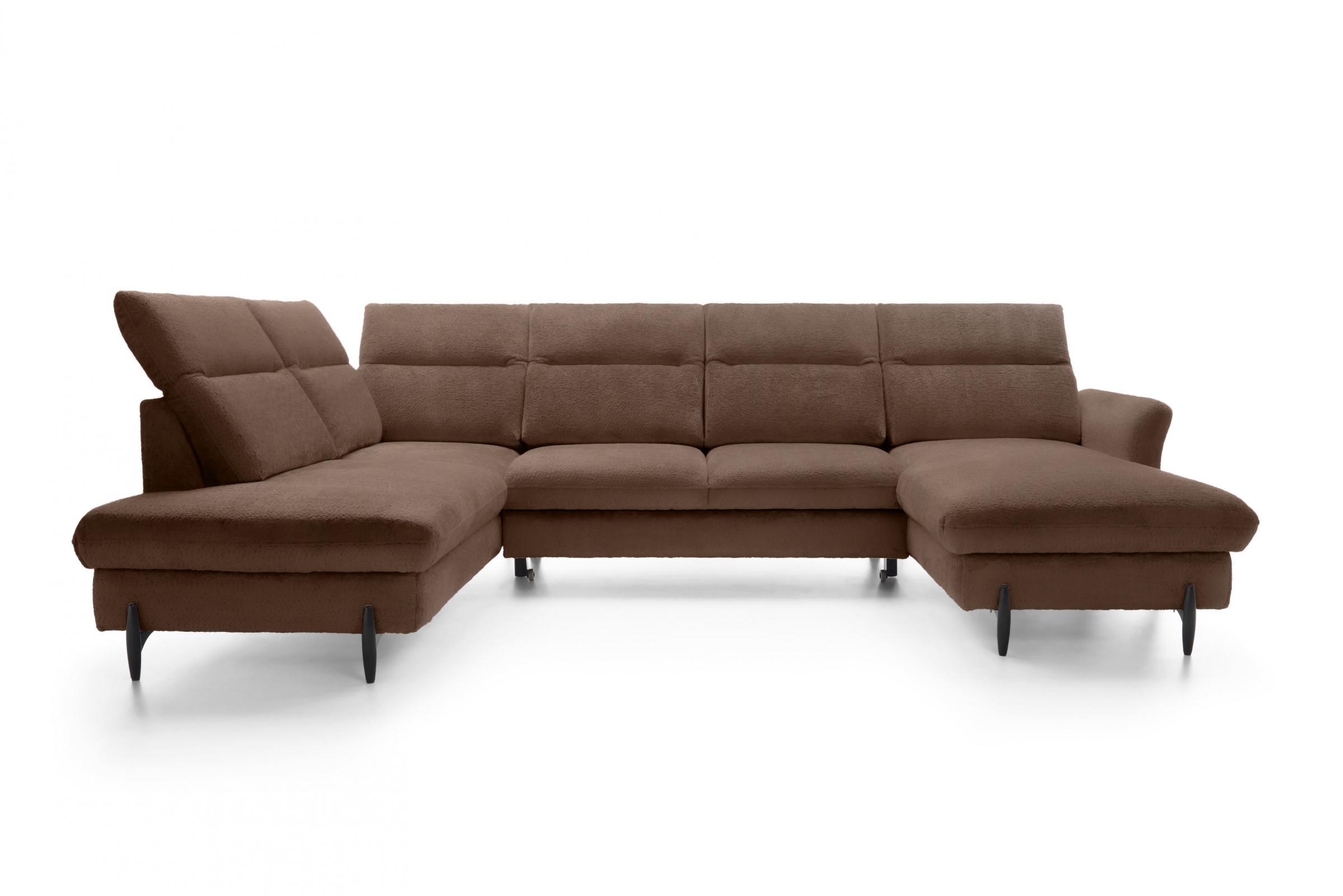 Rozkládací rohová sedací souprava Sienna I levá - hnědá / šenil Bellini 23 Rohová sedací souprava levá rozkládací Sienna I - hnědá / šenil / Bellini 23