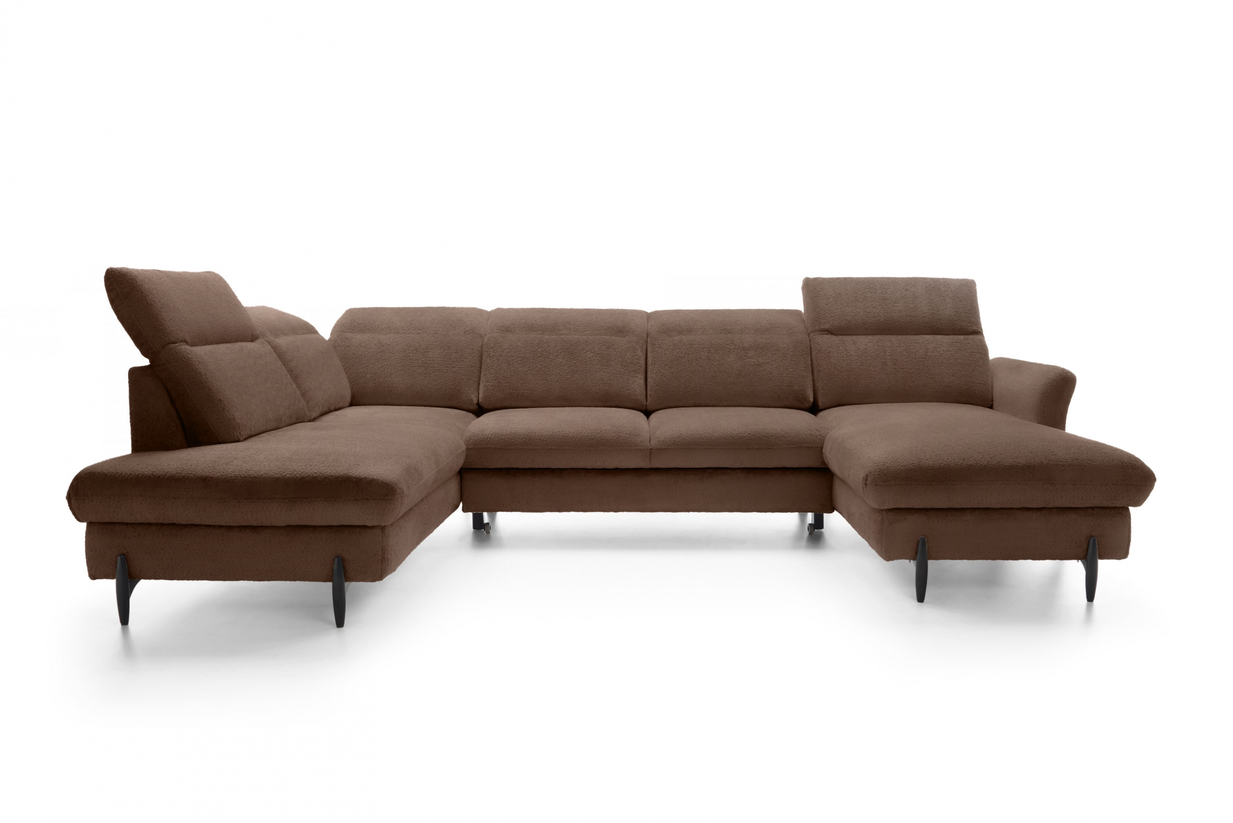 Rozkládací rohová sedací souprava Sienna I levá - hnědá / šenil Bellini 23 Rohová sedací souprava levá rozkládací Sienna I - hnědá / šenil / Bellini 23