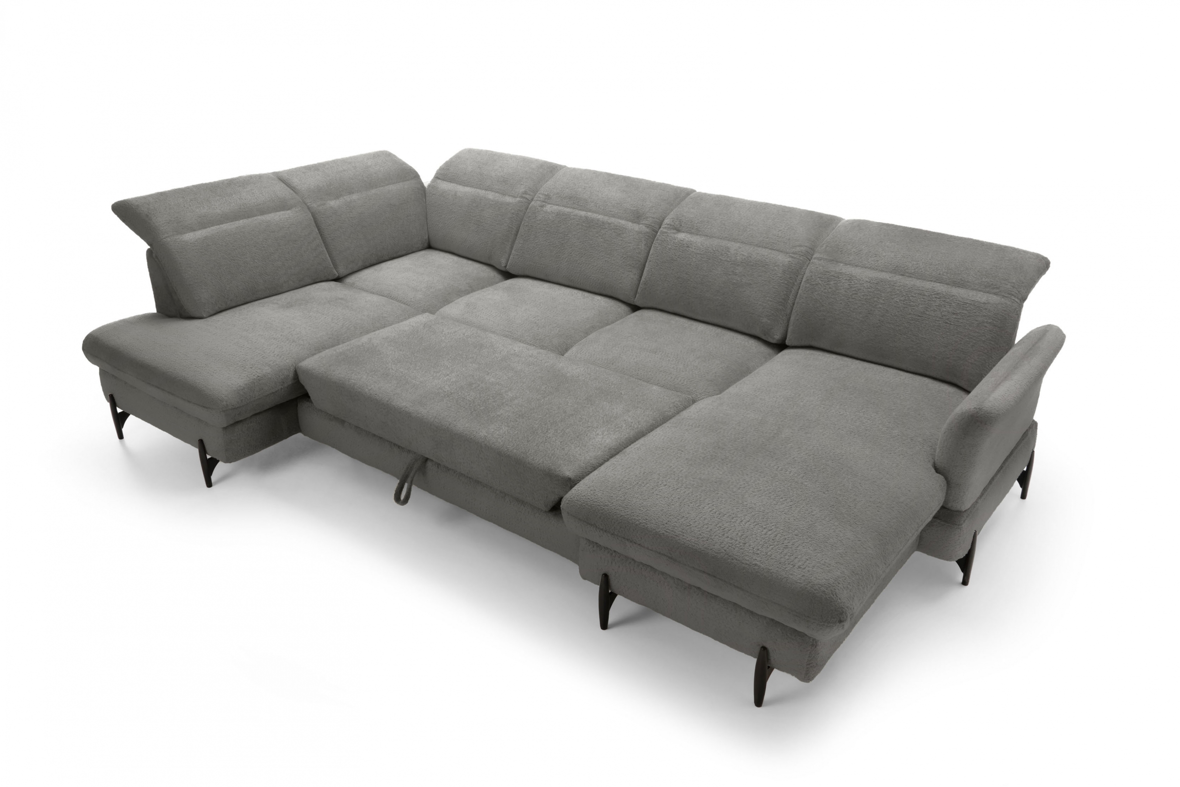 Rohová sedacia súprava ľavá rozkladacia Sienna I - grafit / žinylka / Bellini 2 Rohová sedacia súprava Ľavá strana s funkciou spania Sienna I - grafit / šenil / Bellini 2