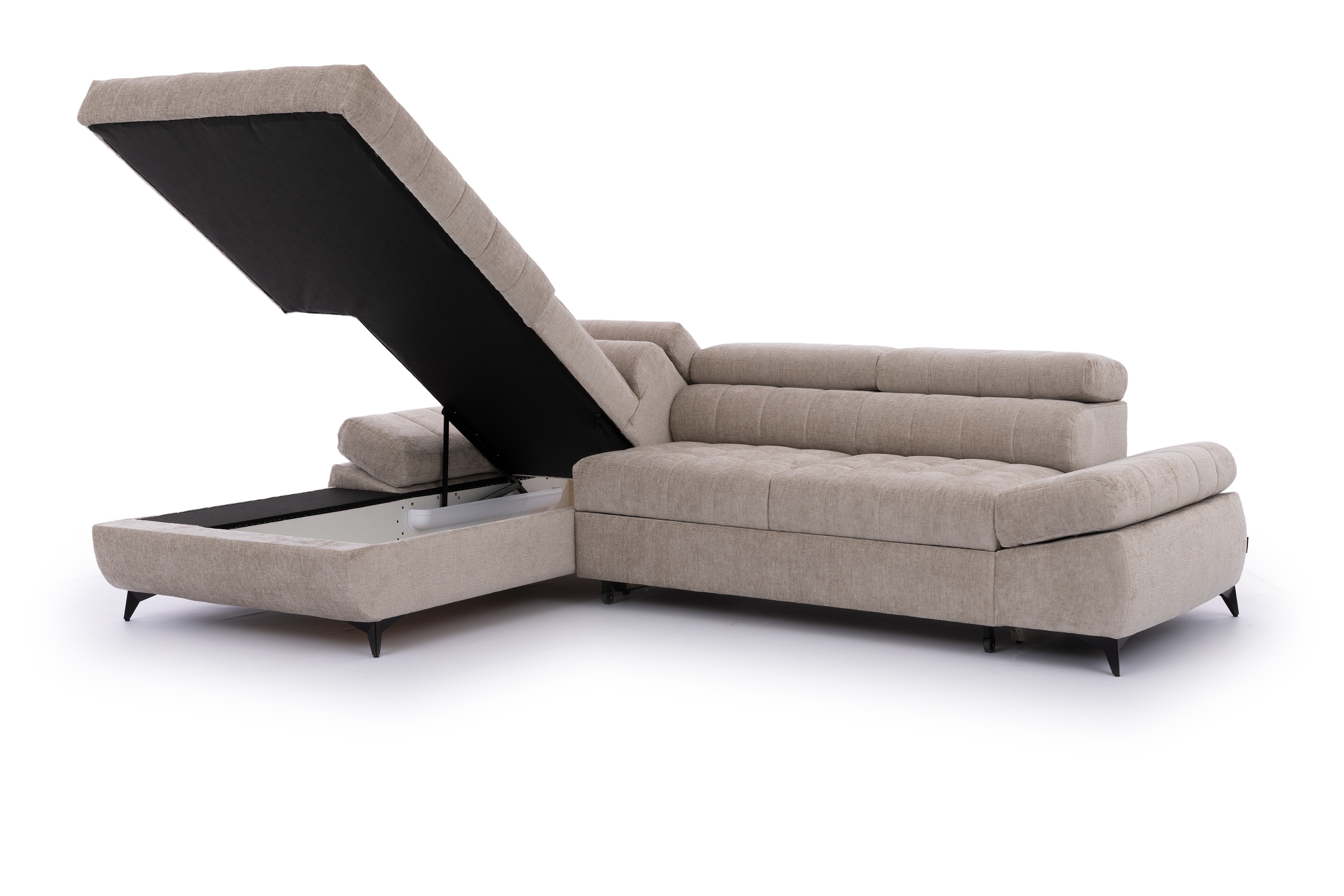 Rohová sedacia súprava Valoris Mini ľavá s funkciou spania - béžový šenil Perfect Harmony 07 Rohová sedacia súprava Ľavá strana s funkciou spánku Valoris Mini - béžový šenil Perfect harmony 07