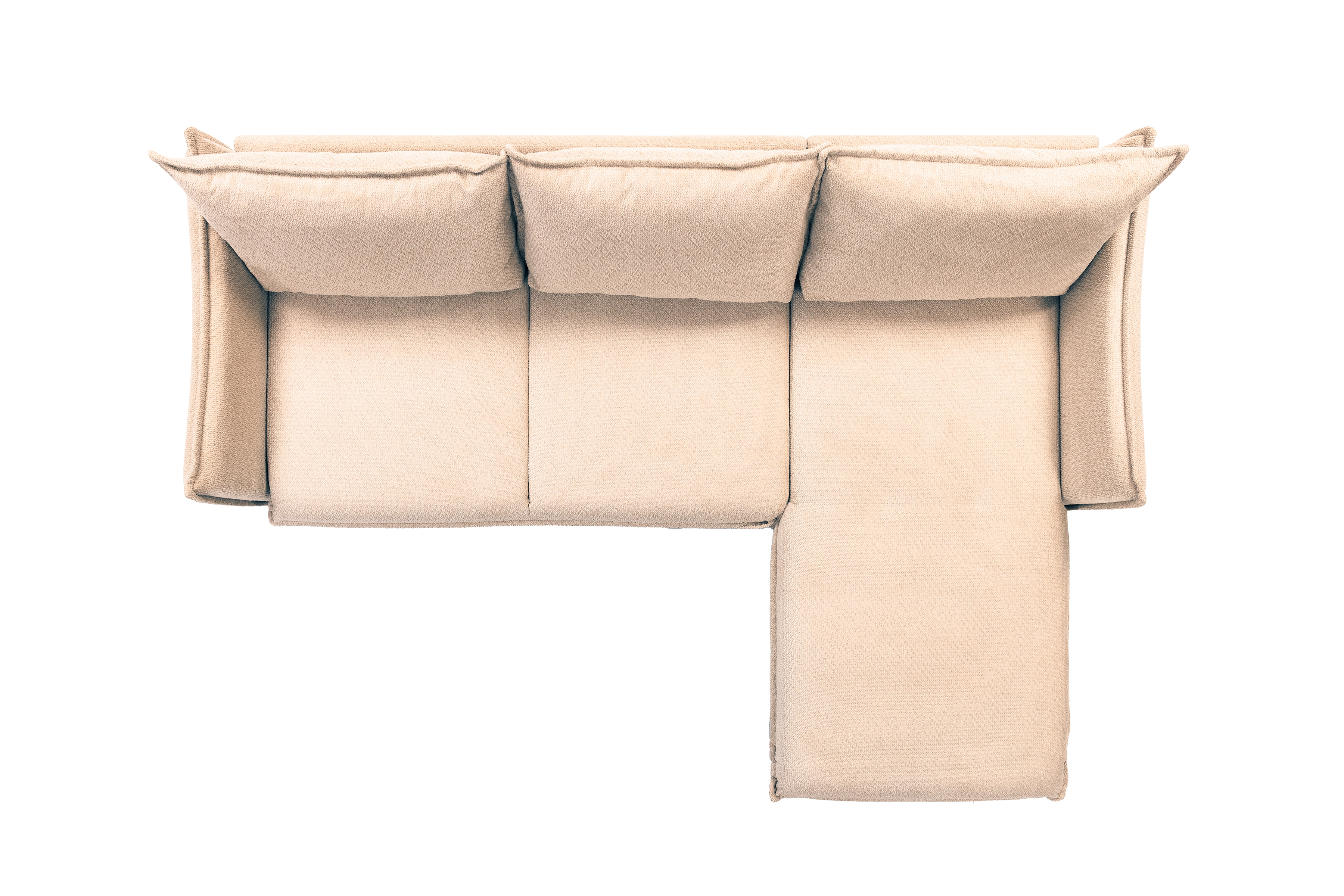 Rozkladacia rohová sedacia súprava Liliamo pravá - béžová žinylka Egon 26 Rohová sedacia súprava Liliamo prowostronny - béžový šenil Egon 26