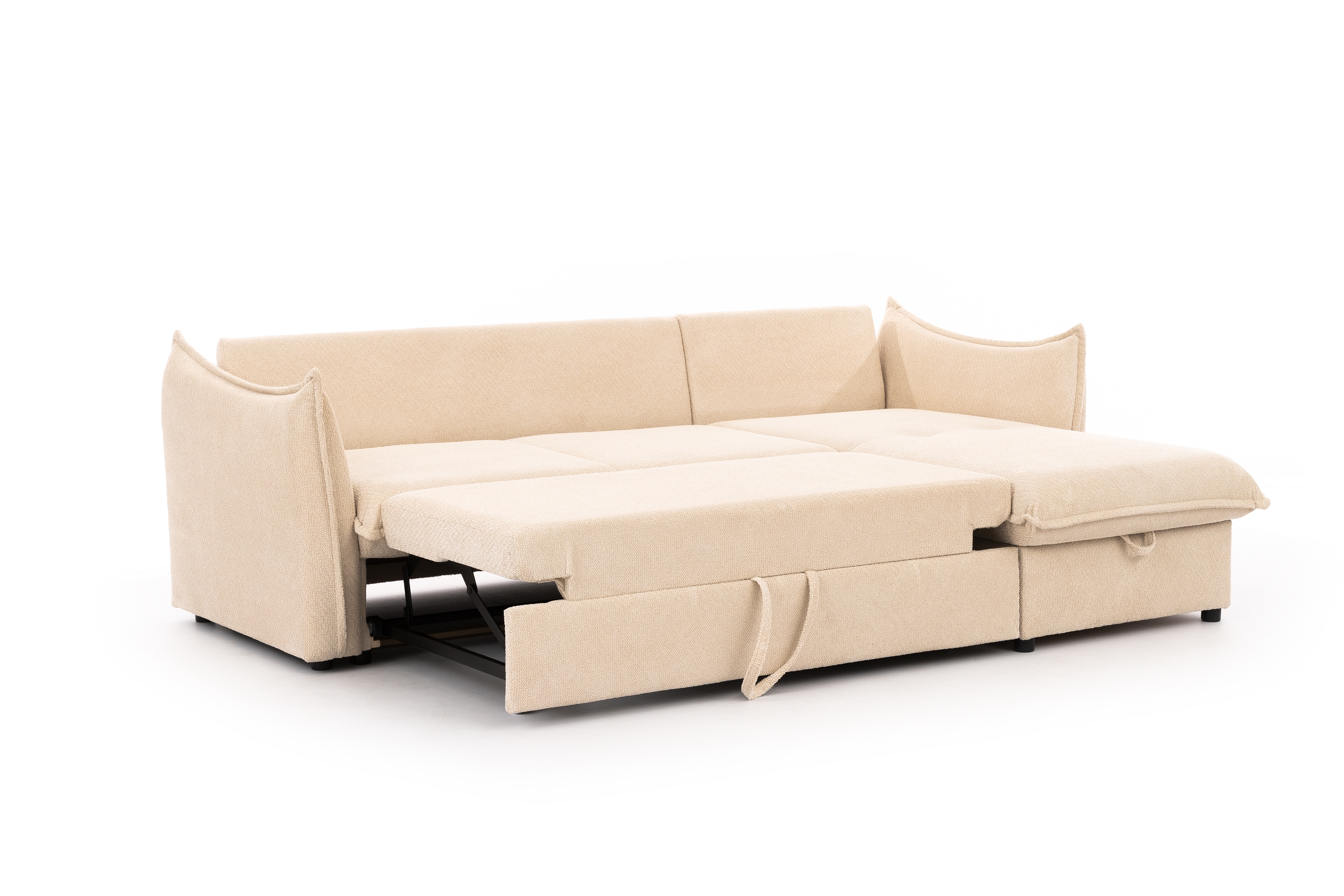 Rozkladacia rohová sedacia súprava Liliamo pravá - béžová žinylka Egon 26 Rohová sedacia súprava Liliamo prowostronny - béžový šenil Egon 26