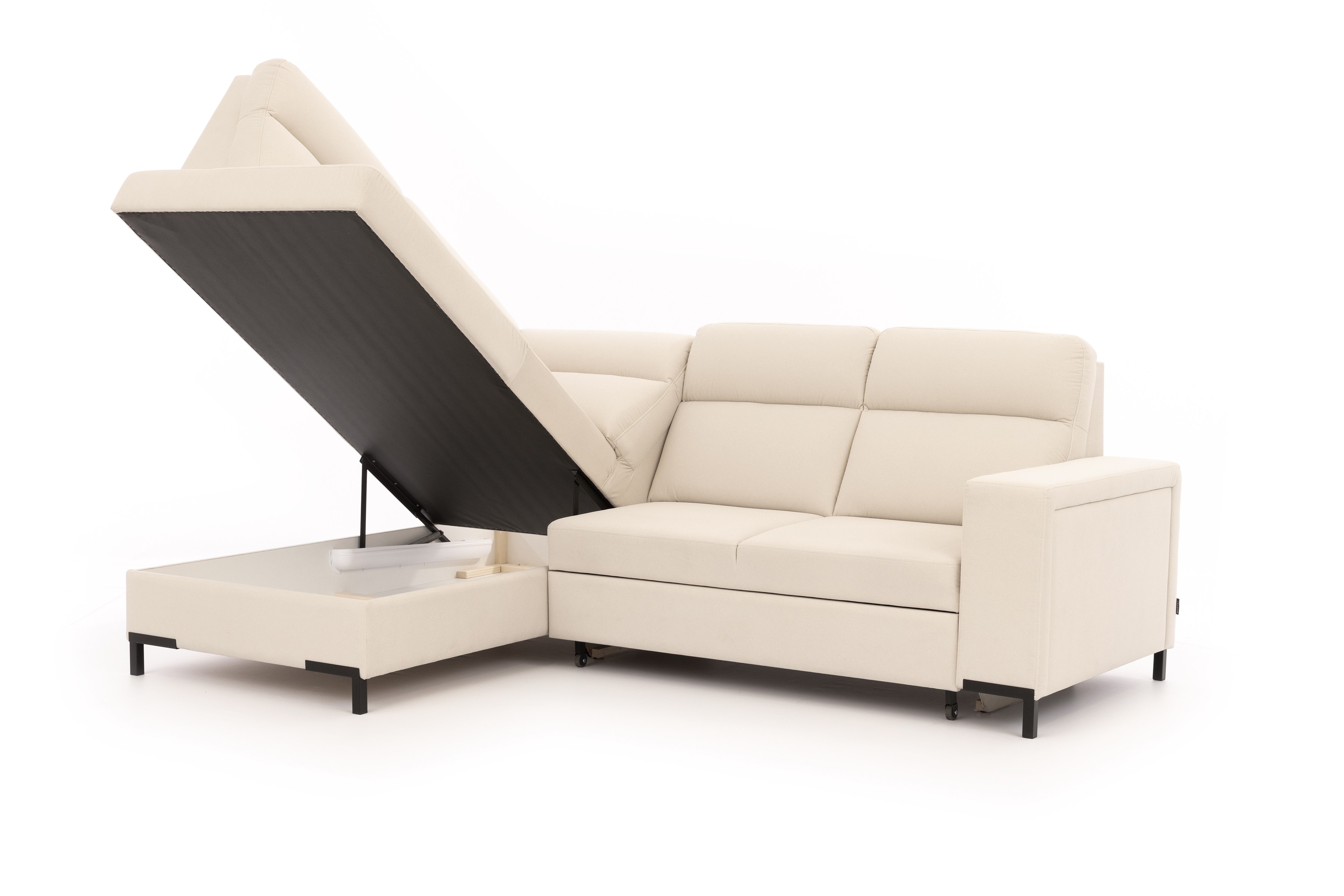 Rohová pohovka Loario L levá se širokými boky Rohová sedací souprava Loario L levá z szerokim bokiem