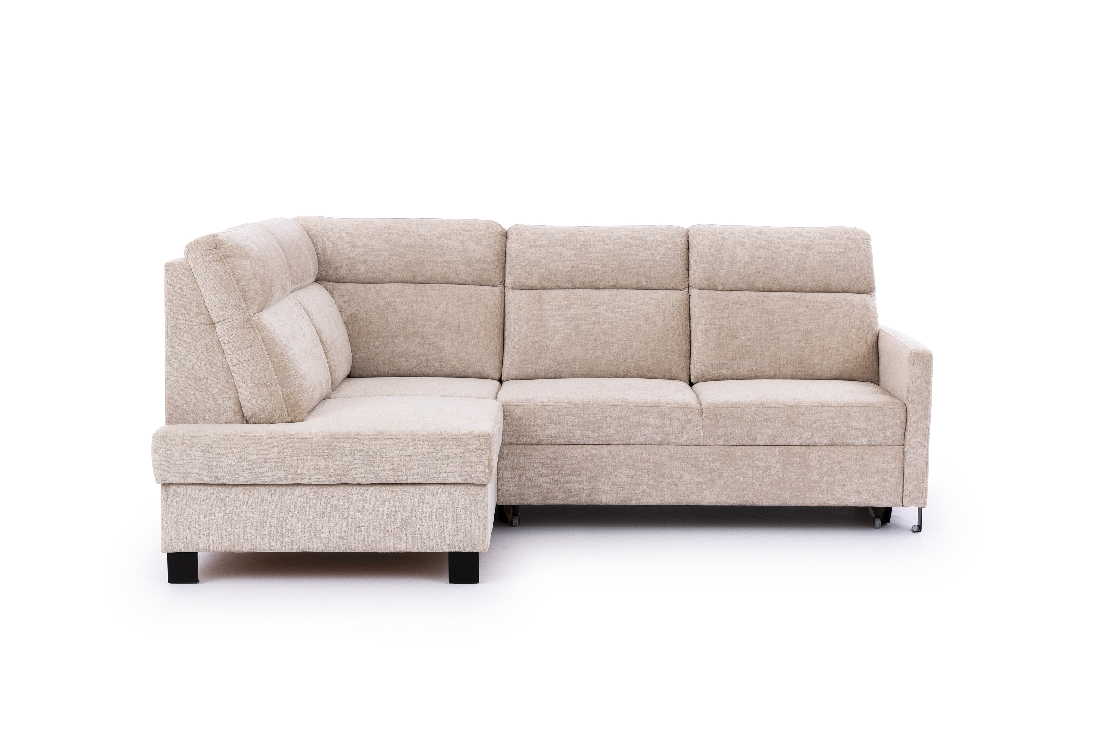 Rohová pohovka Loario L levá s úzkými boky - béžový szenil Perfect Harmony 07 Rohová sedací souprava Loario L levá z waskim bokiem - béžová šenil Perfect Harmony 07