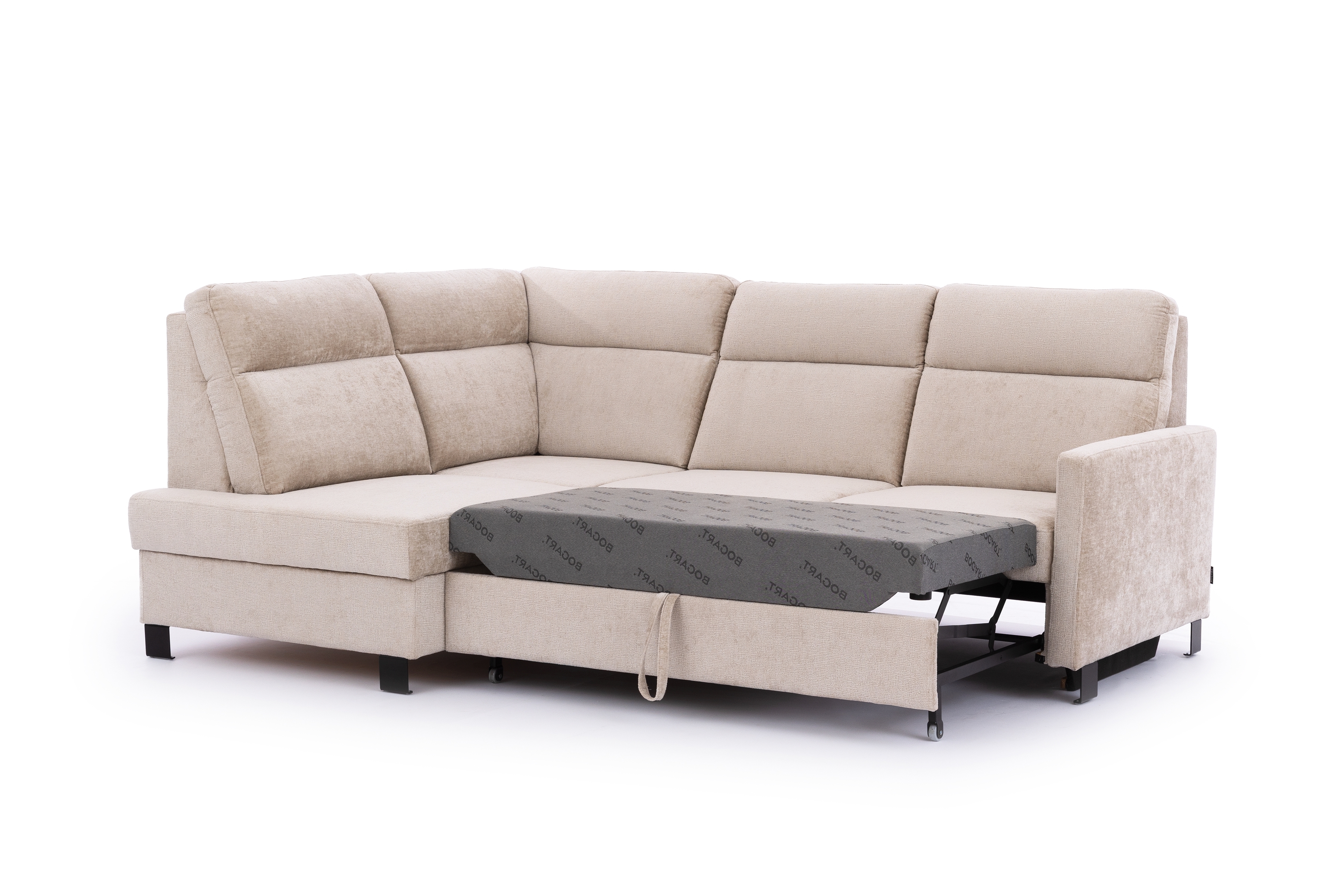 Rohová pohovka Loario L levá s úzkými boky - béžový szenil Perfect Harmony 07 Rohová sedací souprava Loario L levá z waskim bokiem - béžová šenil Perfect Harmony 07