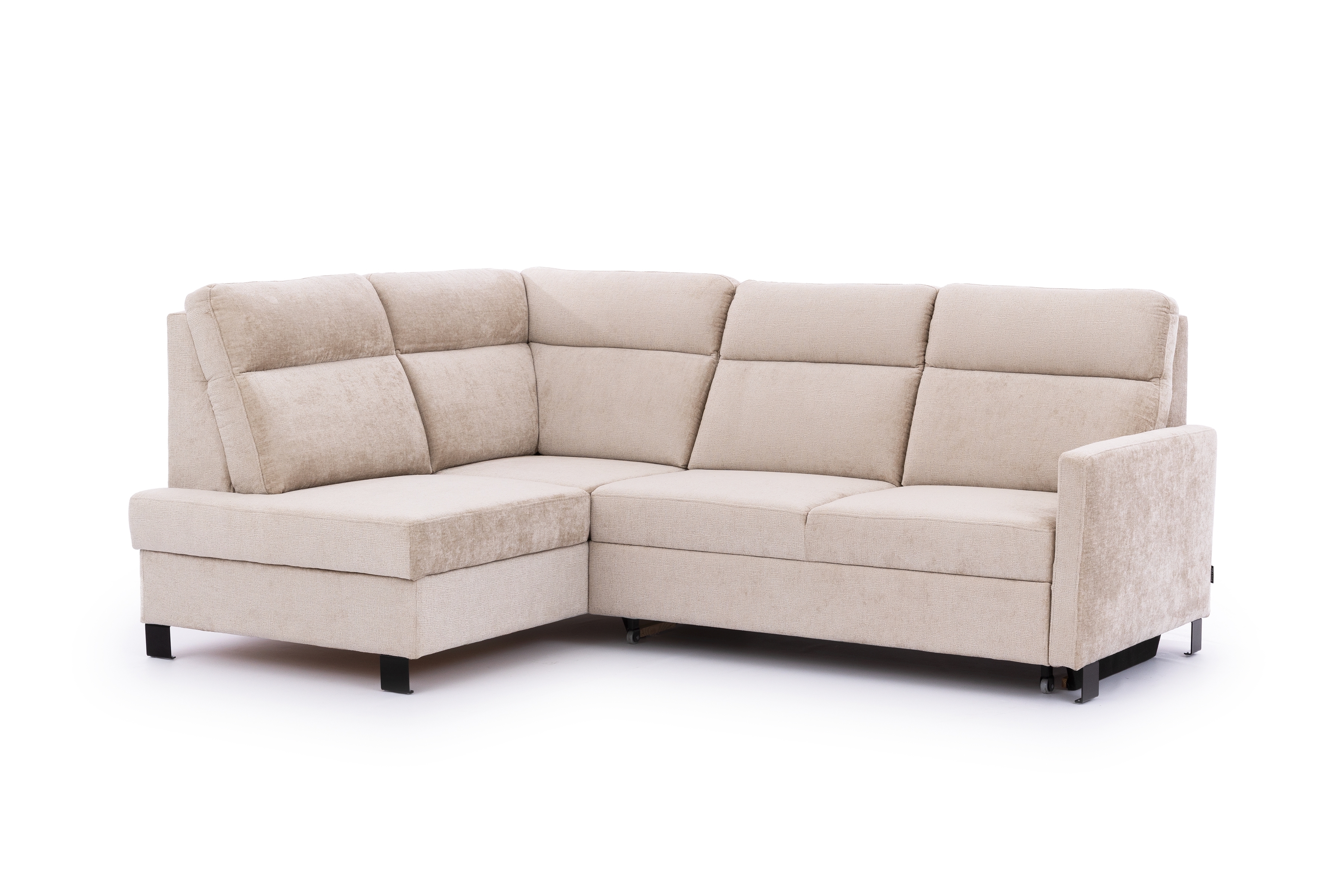 Rohová pohovka Loario L levá s úzkými boky - béžový szenil Perfect Harmony 07 Rohová sedací souprava Loario L levá z waskim bokiem - béžová šenil Perfect Harmony 07