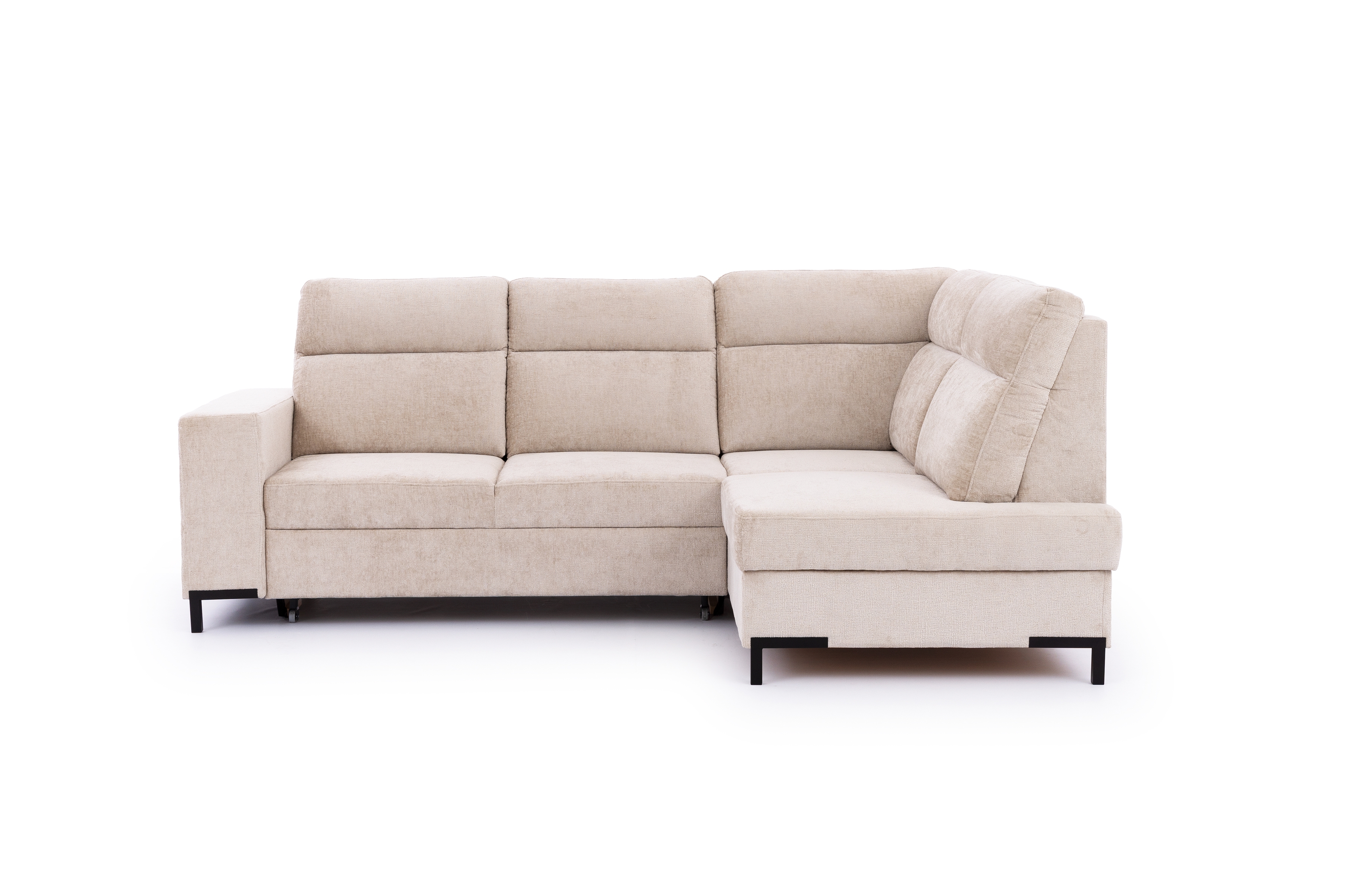 Rohová pohovka Loario L pravá se širokými boky - béžový szenil Perfect Harmony 07 Rohová sedací souprava Loario L pravá z szerokim bokiem - béžová šenil Perfect Harmony 07