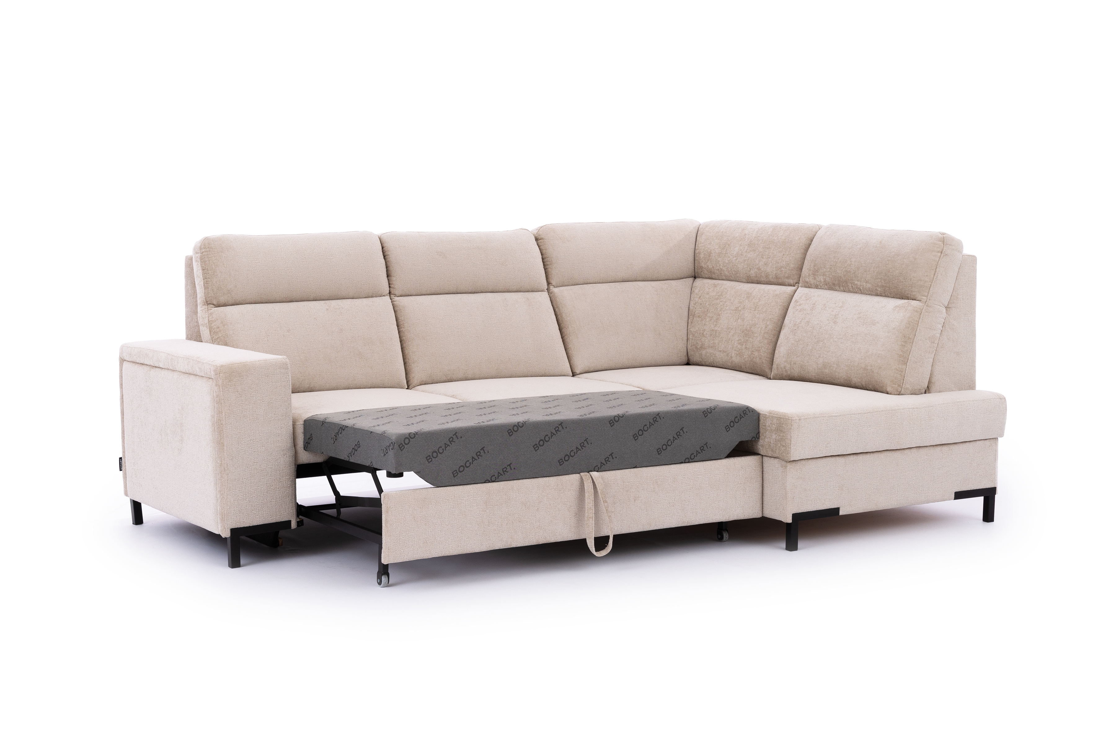 Rohová pohovka Loario L pravá se širokými boky - béžový szenil Perfect Harmony 07 Rohová sedací souprava Loario L pravá z szerokim bokiem - béžová šenil Perfect Harmony 07