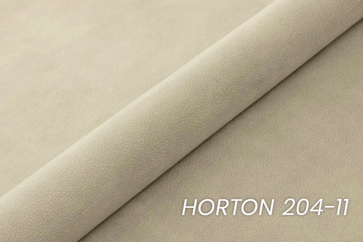 Rohová pohovka Loario L pravostranná s úzkou područkou - béžová snadno čistitelná látka Horton 204-11 Rohová sedací souprava Loario L pravá z waskim bokiem - béžová Pletenina snadno čistitelný Horton 204-11