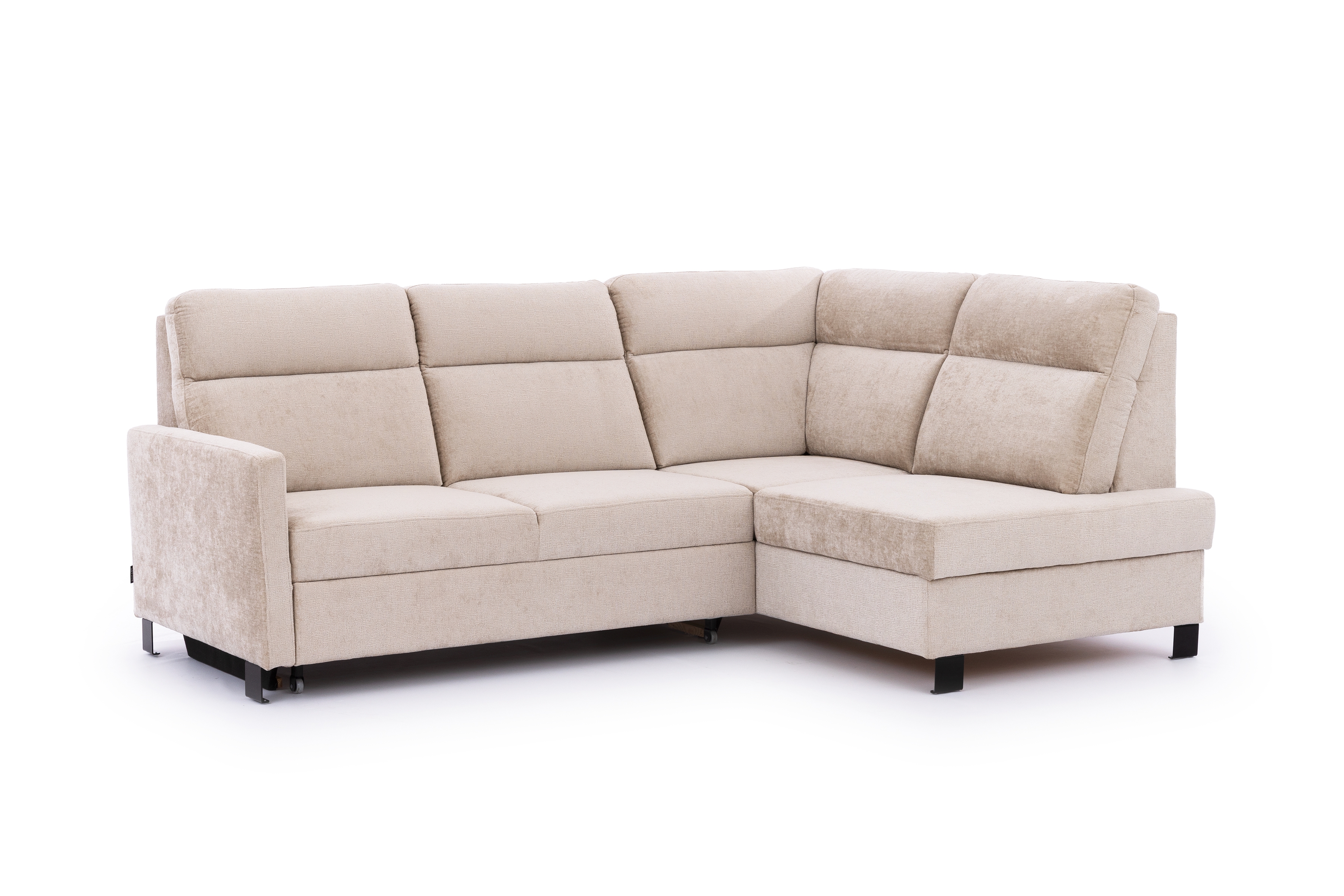 Rohová pohovka Loario L pravá s úzkými boky - béžový szenil Perfect Harmony 07 Rohová sedací souprava Loario L pravá z waskim bokiem - béžová šenil Perfect Harmony 07