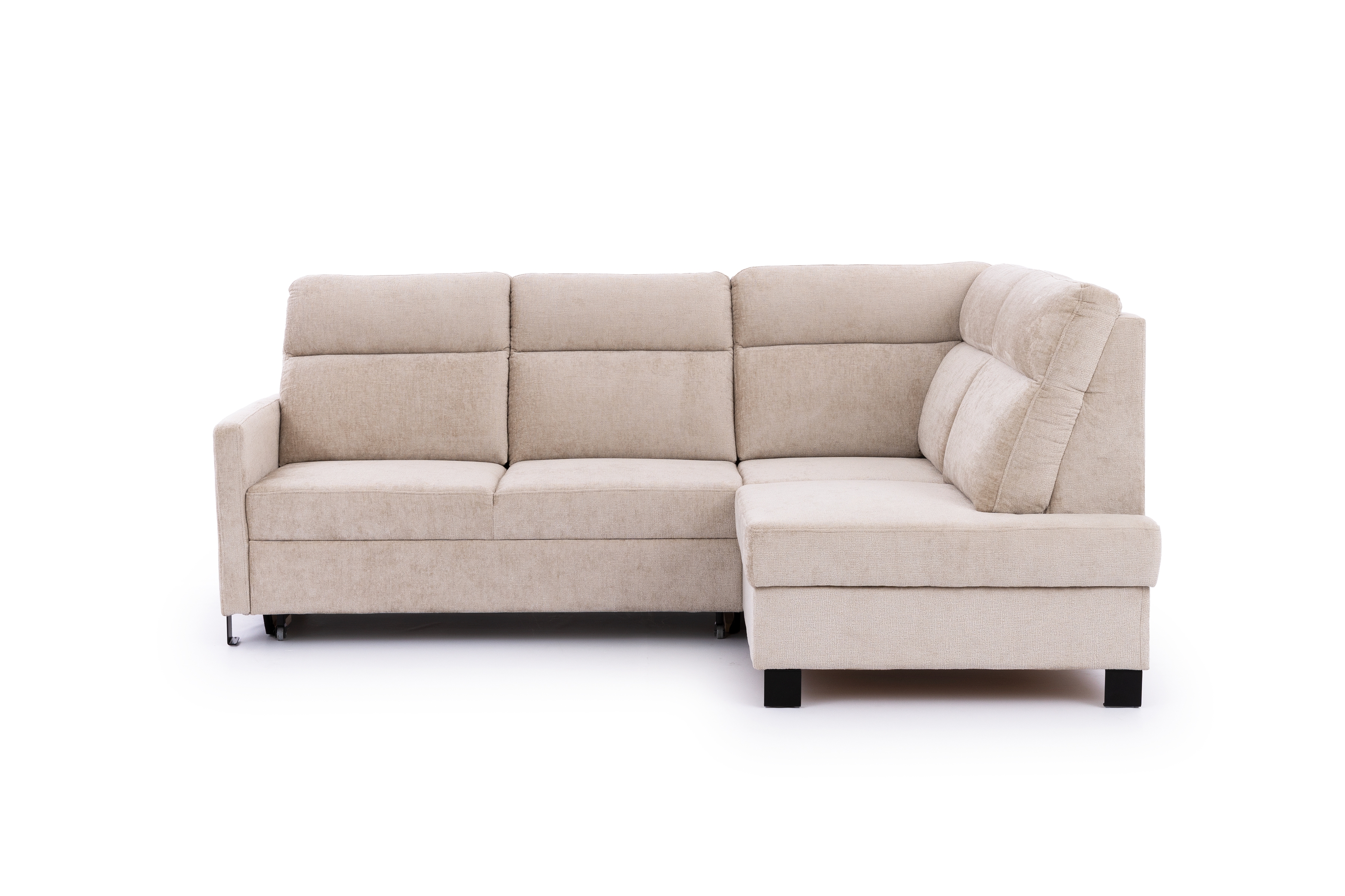 Rohová pohovka Loario L pravá s úzkými boky - béžový szenil Perfect Harmony 07 Rohová sedací souprava Loario L pravá z waskim bokiem - béžová šenil Perfect Harmony 07