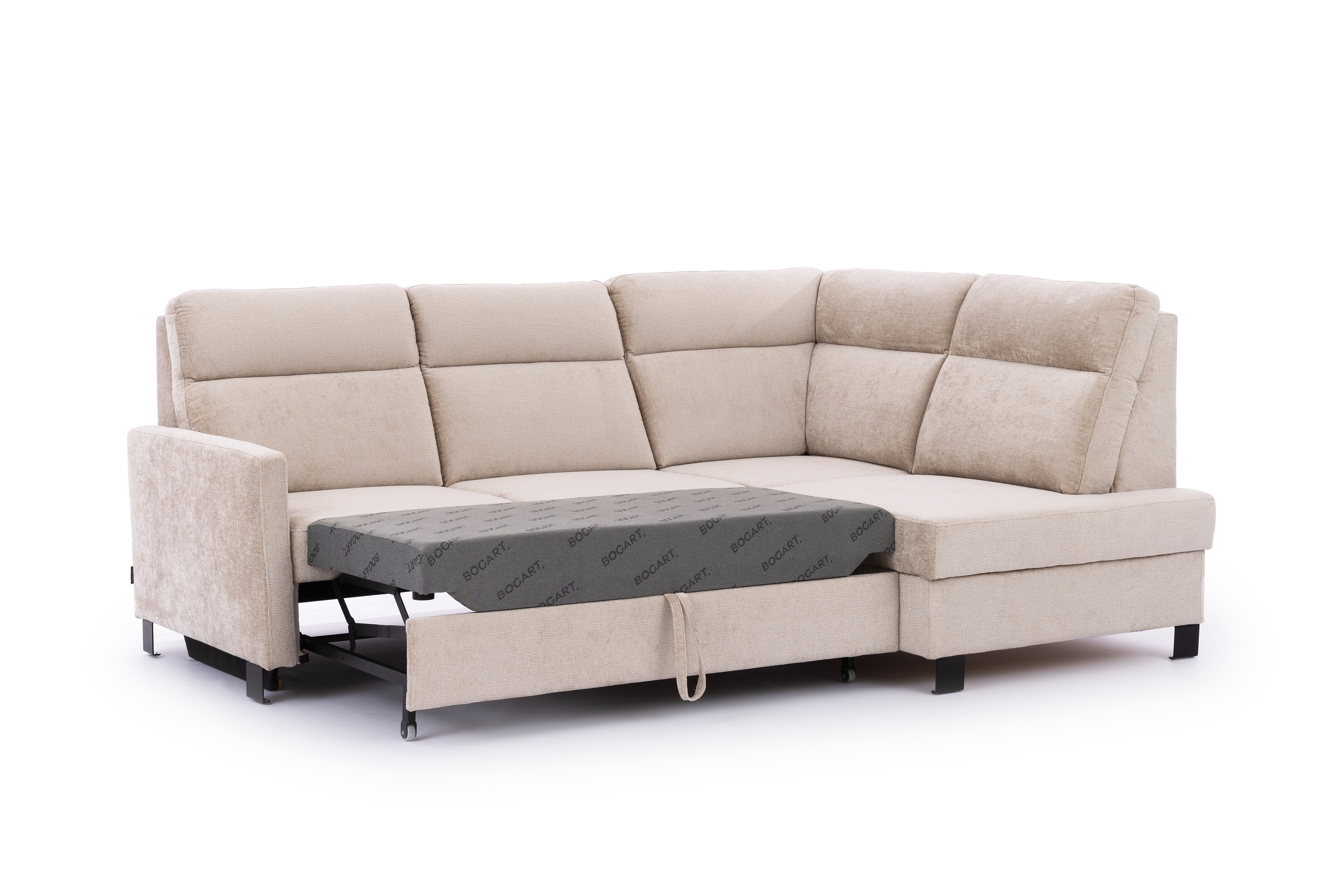 Rohová pohovka Loario L pravá s úzkými boky - béžový szenil Perfect Harmony 07 Rohová sedací souprava Loario L pravá z waskim bokiem - béžová šenil Perfect Harmony 07