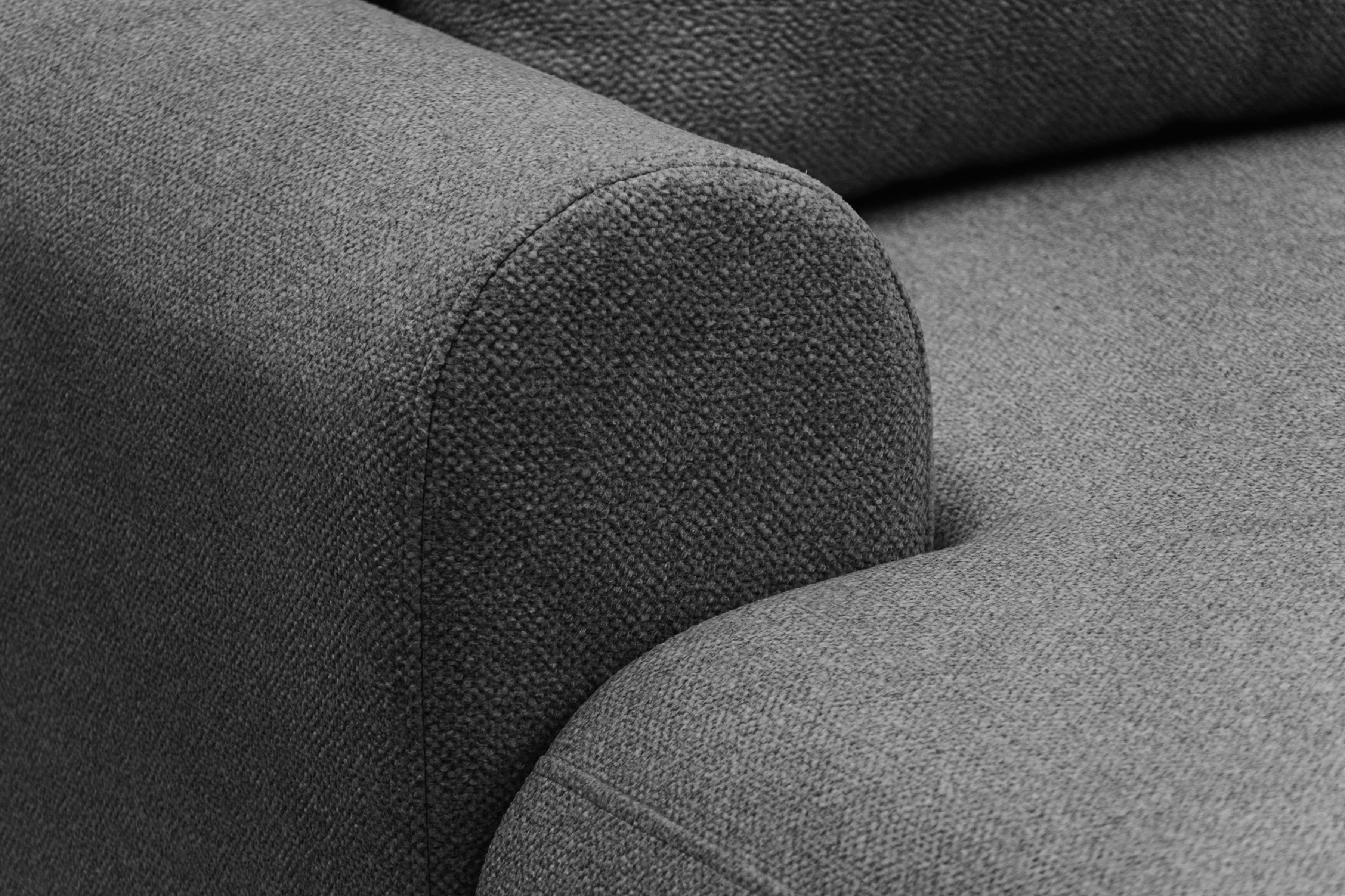 Rohová rozkladacia sedačka Lotulis L II ľavá – tmavosivá hydrofóbna pletenina Blur 19 Rohová sedacia súprava Lotulis L s funkciou spánku Ľavá strana - ciemno šedá dzianina hydrofobowa Blur 19