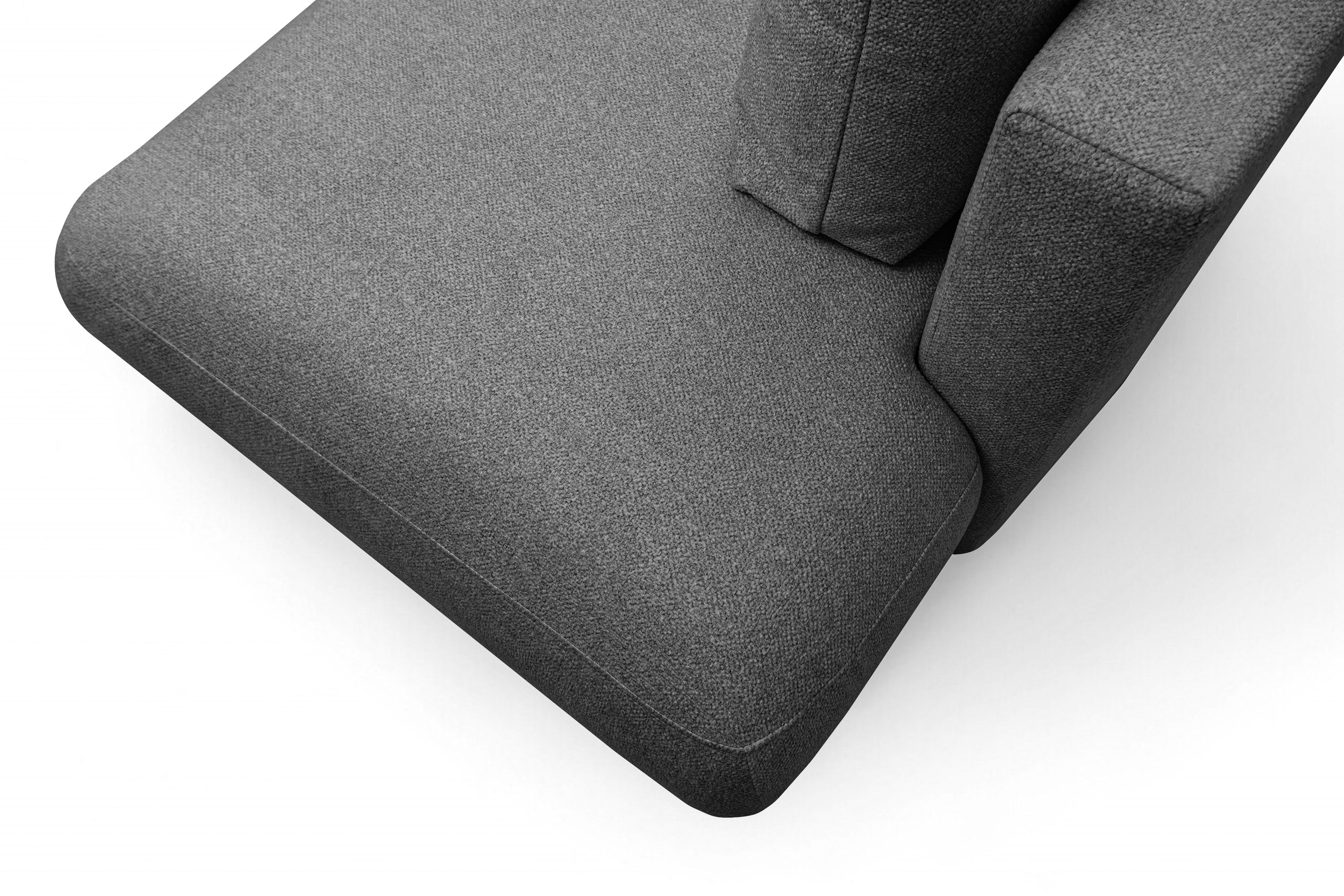 Rohová rozkladacia sedačka Lotulis L II ľavá – tmavosivá hydrofóbna pletenina Blur 19 Rohová sedacia súprava Lotulis L s funkciou spánku Ľavá strana - ciemno šedá dzianina hydrofobowa Blur 19