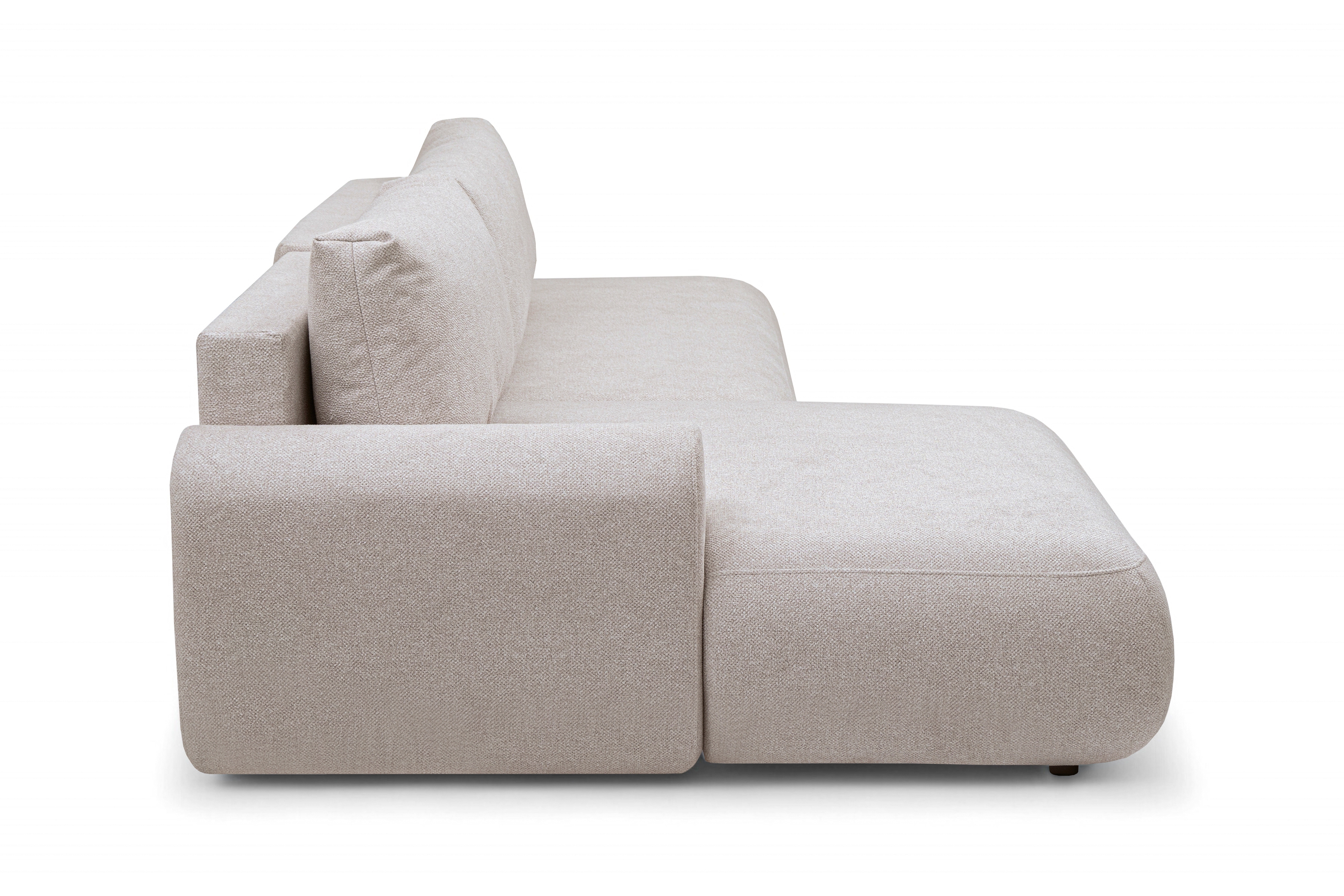 Rozkladacia rohová sedačka Lotulis L II ľavá – krémová hydrofóbna pletenina Blur 01 Rohová sedacia súprava Lotulis L s funkciou spánku Ľavá strana - kremowa dzianina hydrofobowa Blur 01 