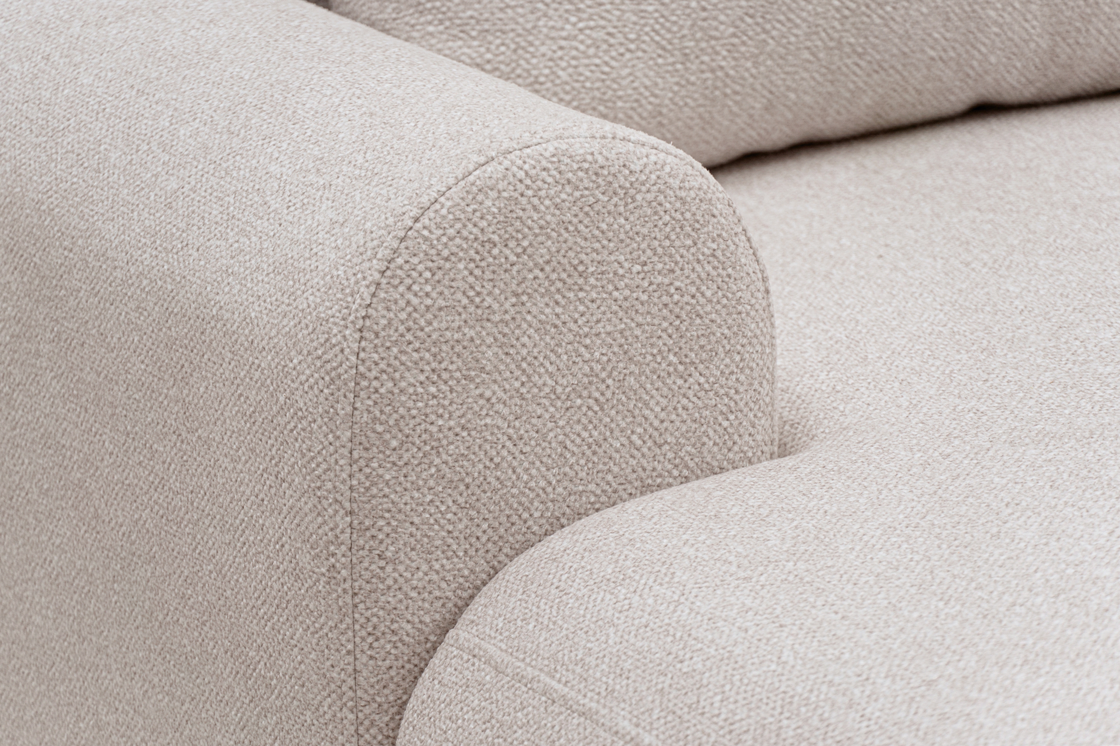 Rozkladacia rohová sedačka Lotulis L II ľavá – krémová hydrofóbna pletenina Blur 01 Rohová sedacia súprava Lotulis L s funkciou spánku Ľavá strana - kremowa dzianina hydrofobowa Blur 01 