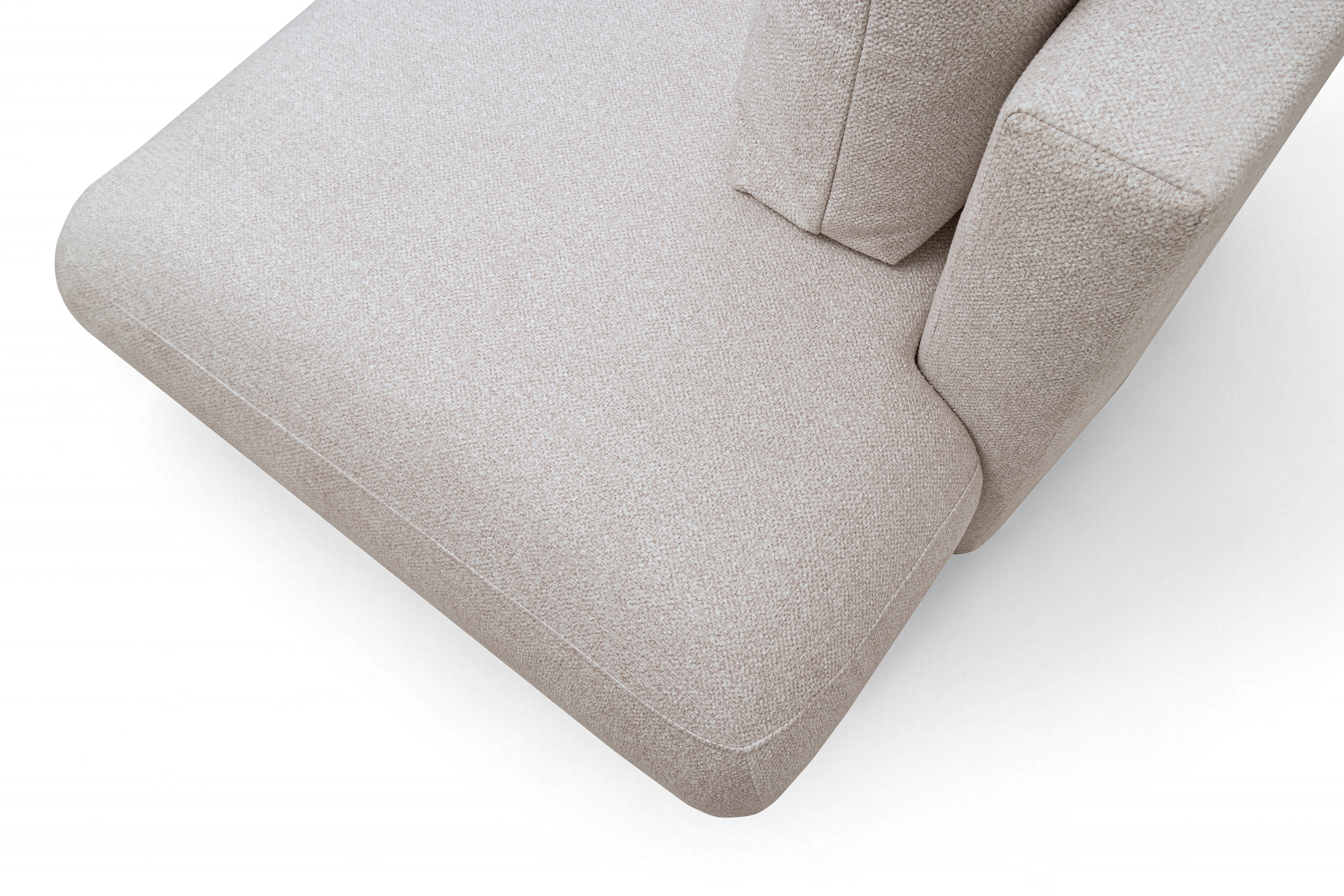 Rozkladacia rohová sedačka Lotulis L II ľavá – krémová hydrofóbna pletenina Blur 01 Rohová sedacia súprava Lotulis L s funkciou spánku Ľavá strana - kremowa dzianina hydrofobowa Blur 01 