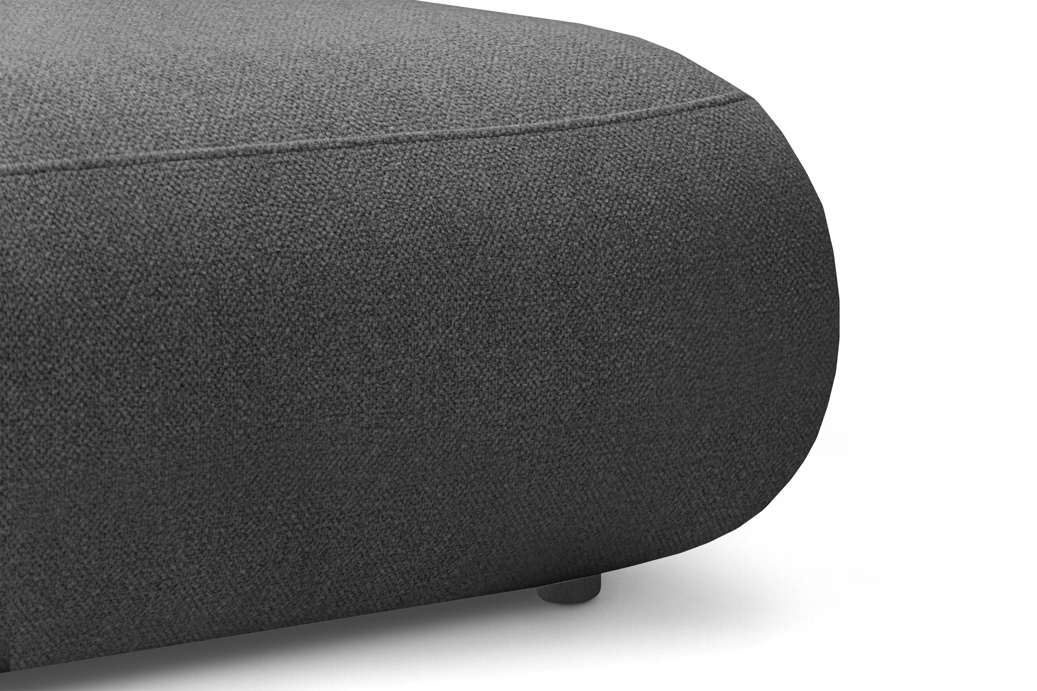 Rohová rozkladacia sedačka Lotulis L II pravá – tmavosivá hydrofóbna pletenina Blur 19 Rohová sedacia súprava Lotulis L s funkciou spánku pravá strana - ciemno šedá dzianina hydrofobowa Blur 19