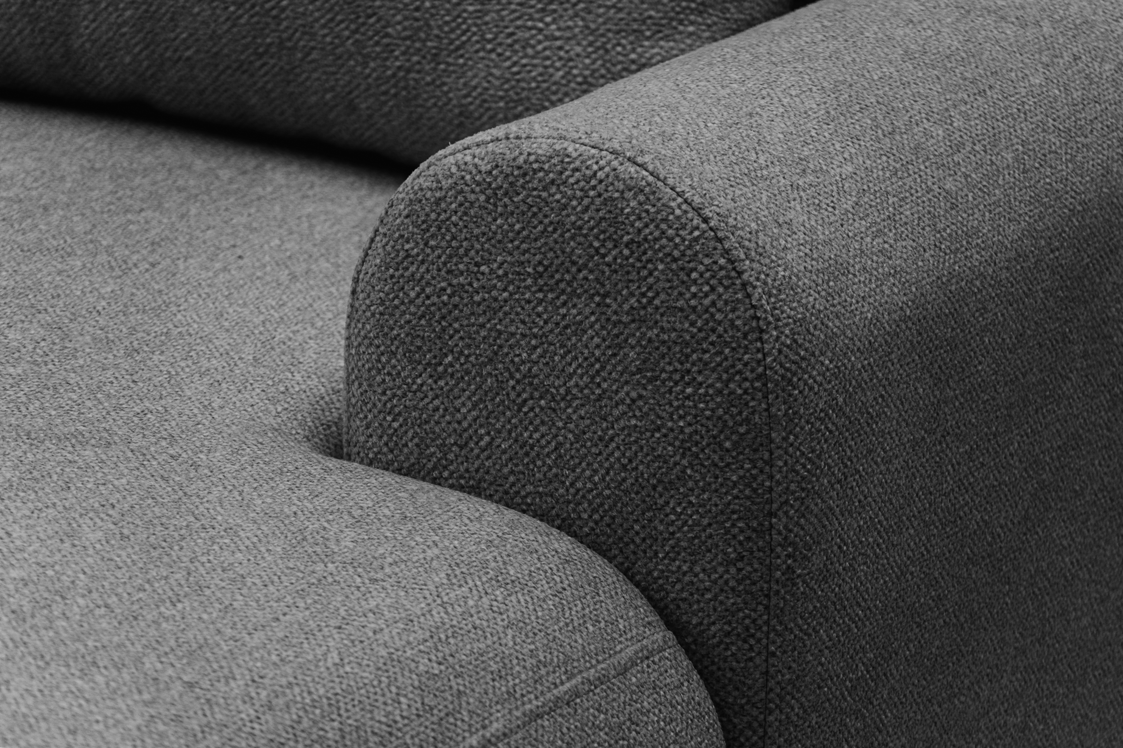 Rohová rozkladacia sedačka Lotulis L II pravá – tmavosivá hydrofóbna pletenina Blur 19 Rohová sedacia súprava Lotulis L s funkciou spánku pravá strana - ciemno šedá dzianina hydrofobowa Blur 19