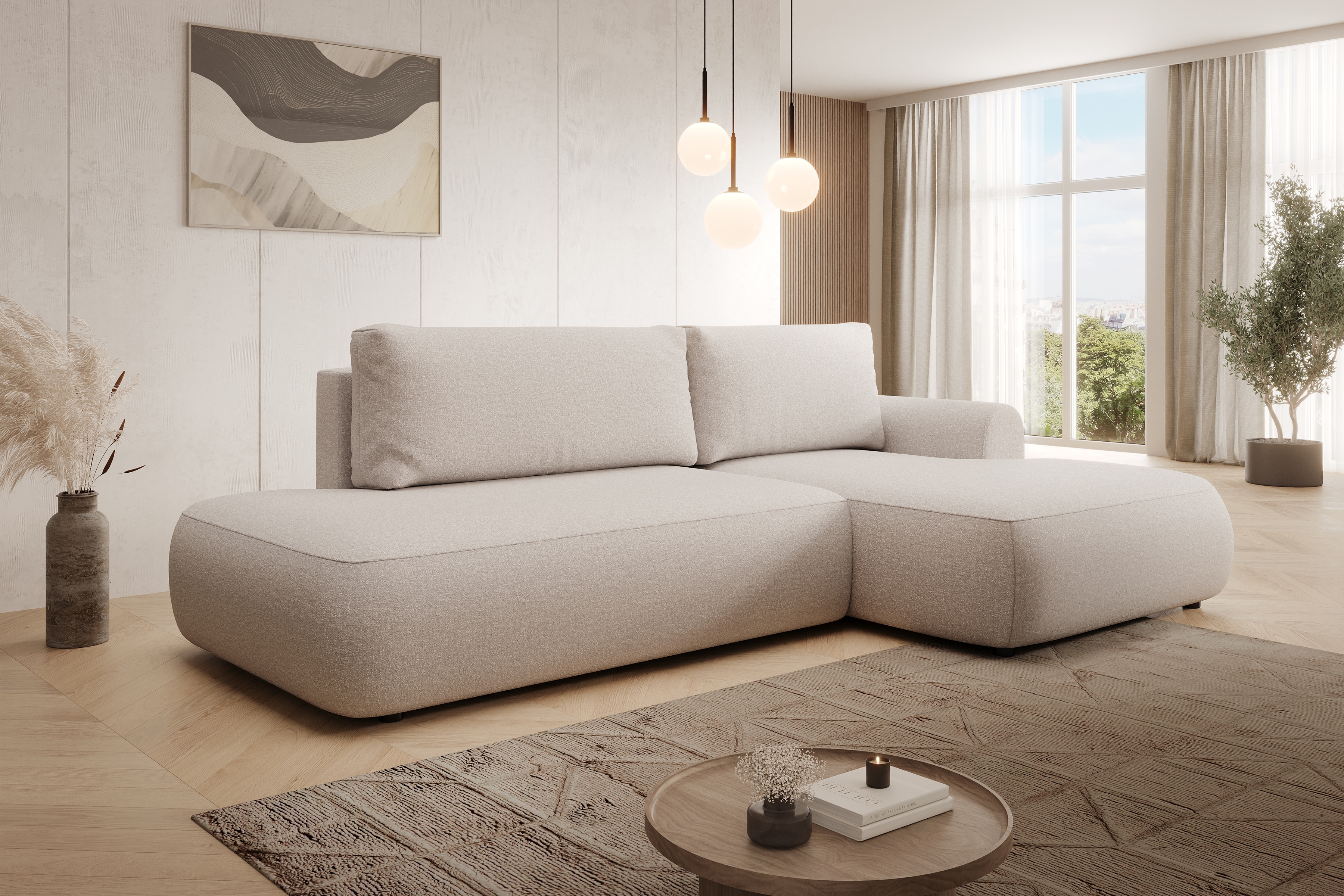 Rozkladacia rohová sedacia súprava Lotulis L II Rohová sedacia súprava Lotulis L s funkciou spánku