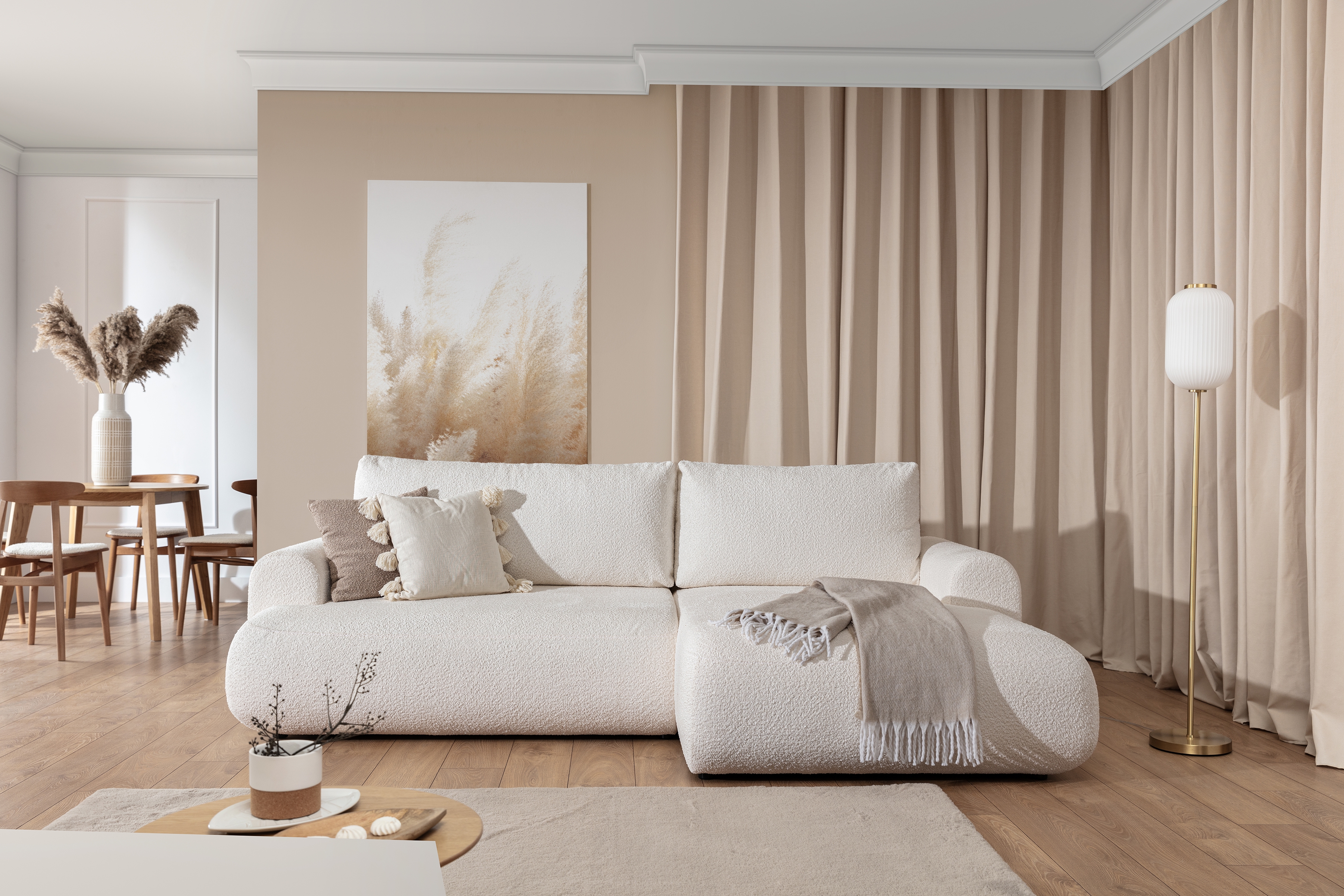 Rozkladacia rohová sedacia súprava Lotulis Mini Rohová sedacia súprava Lotulis Mini s funkciou spánku 