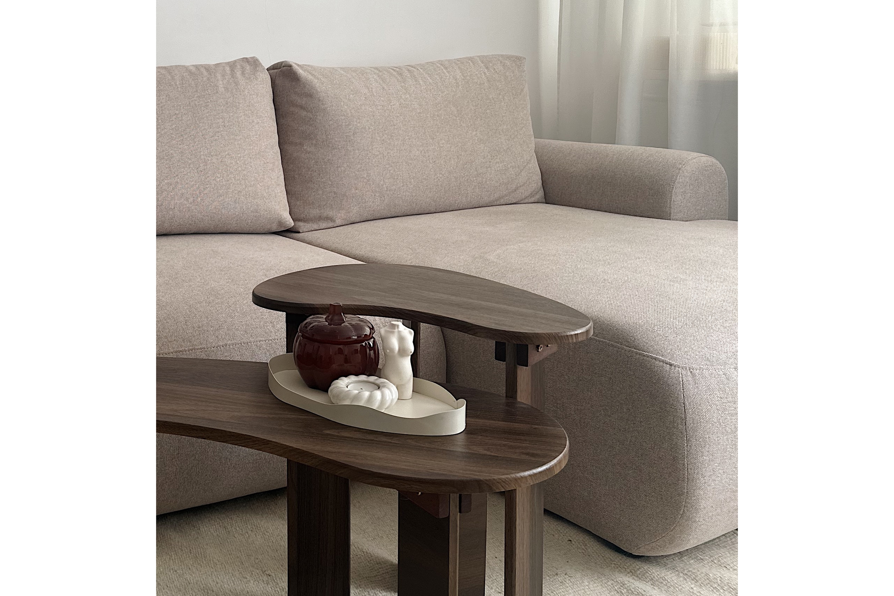 Rozkladacia rohová sedacia súprava Lotulis Mini Rohová sedacia súprava Lotulis Mini s funkciou spánku 