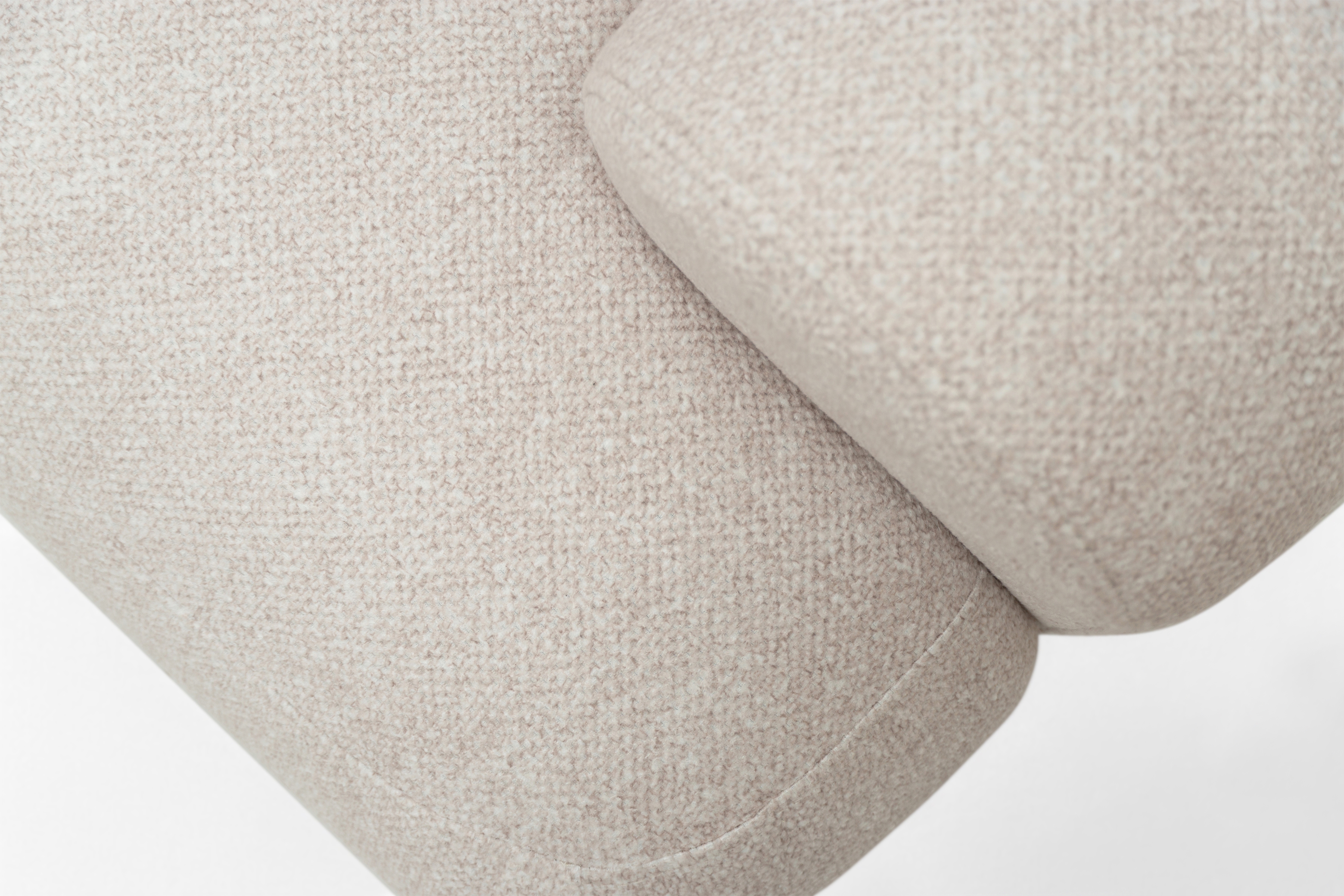 Rozkladacia rohová sedacia súprava Lotulis Mini ľavá - krémová pletenina Blur 01 Rohová sedacia súprava Lotulis Mini s funkciou spánku Ľavá strana - kremowa dzianina hydrofobowa Blur 01 