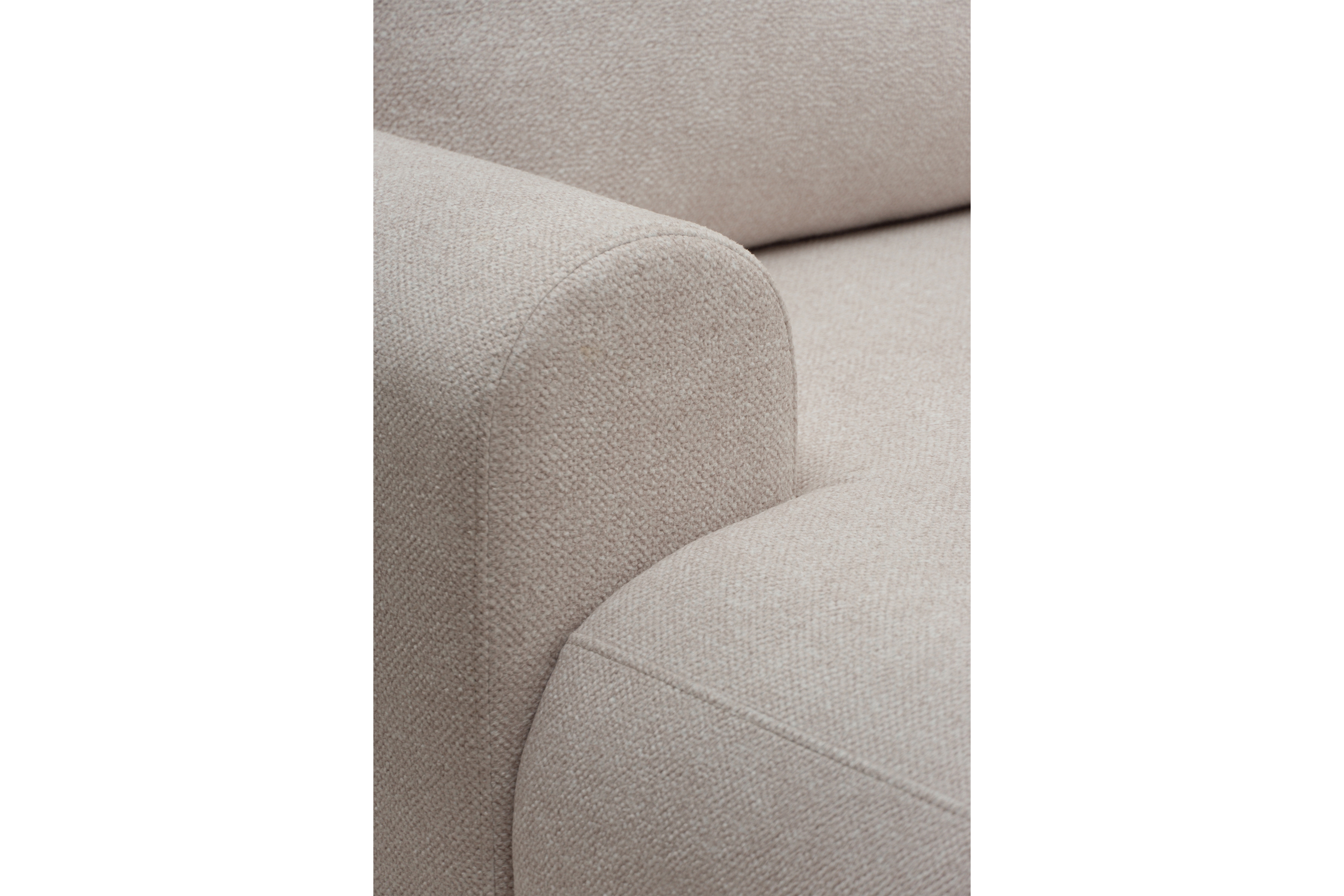 Rozkladacia rohová sedacia súprava Lotulis Mini ľavá - krémová pletenina Blur 01 Rohová sedacia súprava Lotulis Mini s funkciou spánku Ľavá strana - kremowa dzianina hydrofobowa Blur 01 