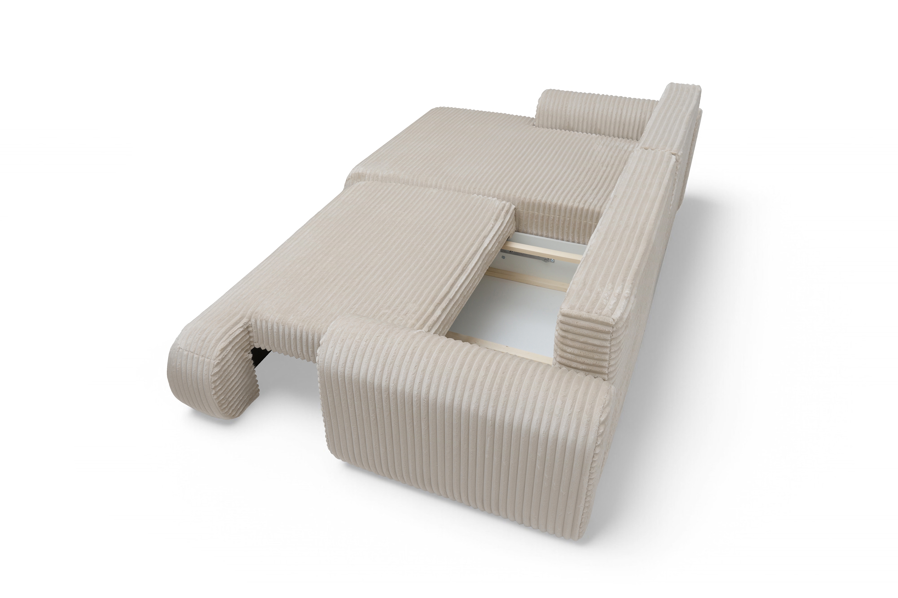 Rozkládací rohová sedací souprava Lotulis Mini levá - krémová Tilia 03 Rohová sedací souprava Lotulis Mini rozkládací levá - Krémový plusz Tilia 03 