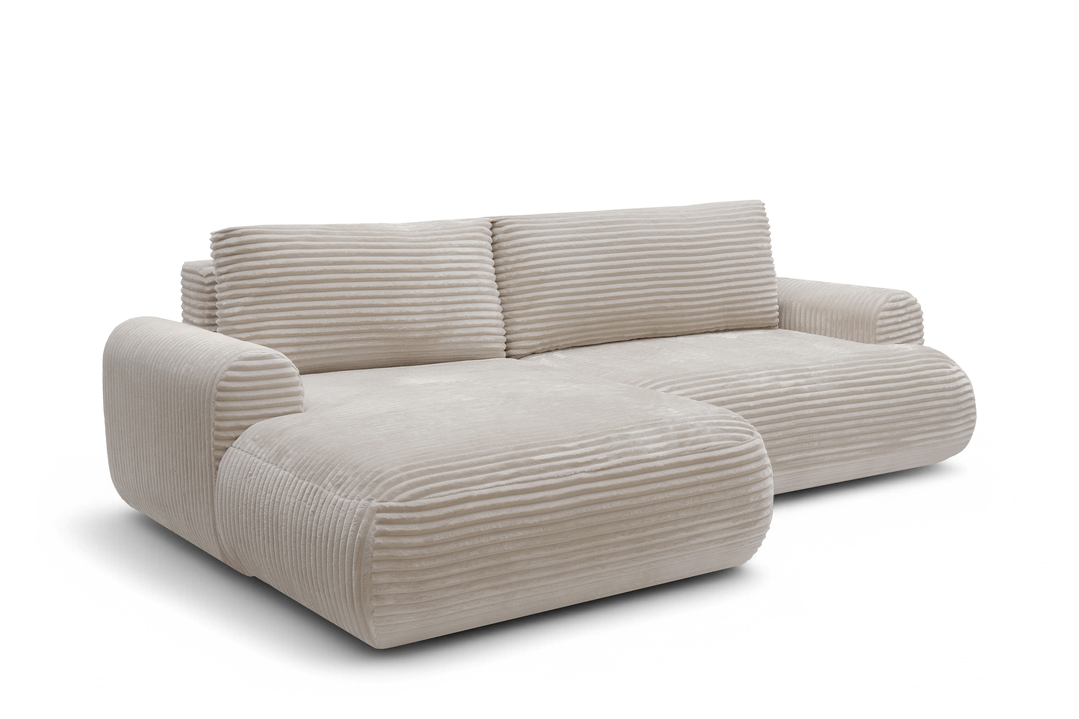 Rozkládací rohová sedací souprava Lotulis Mini levá - krémová Tilia 03 Rohová sedací souprava Lotulis Mini rozkládací levá - Krémový plusz Tilia 03 