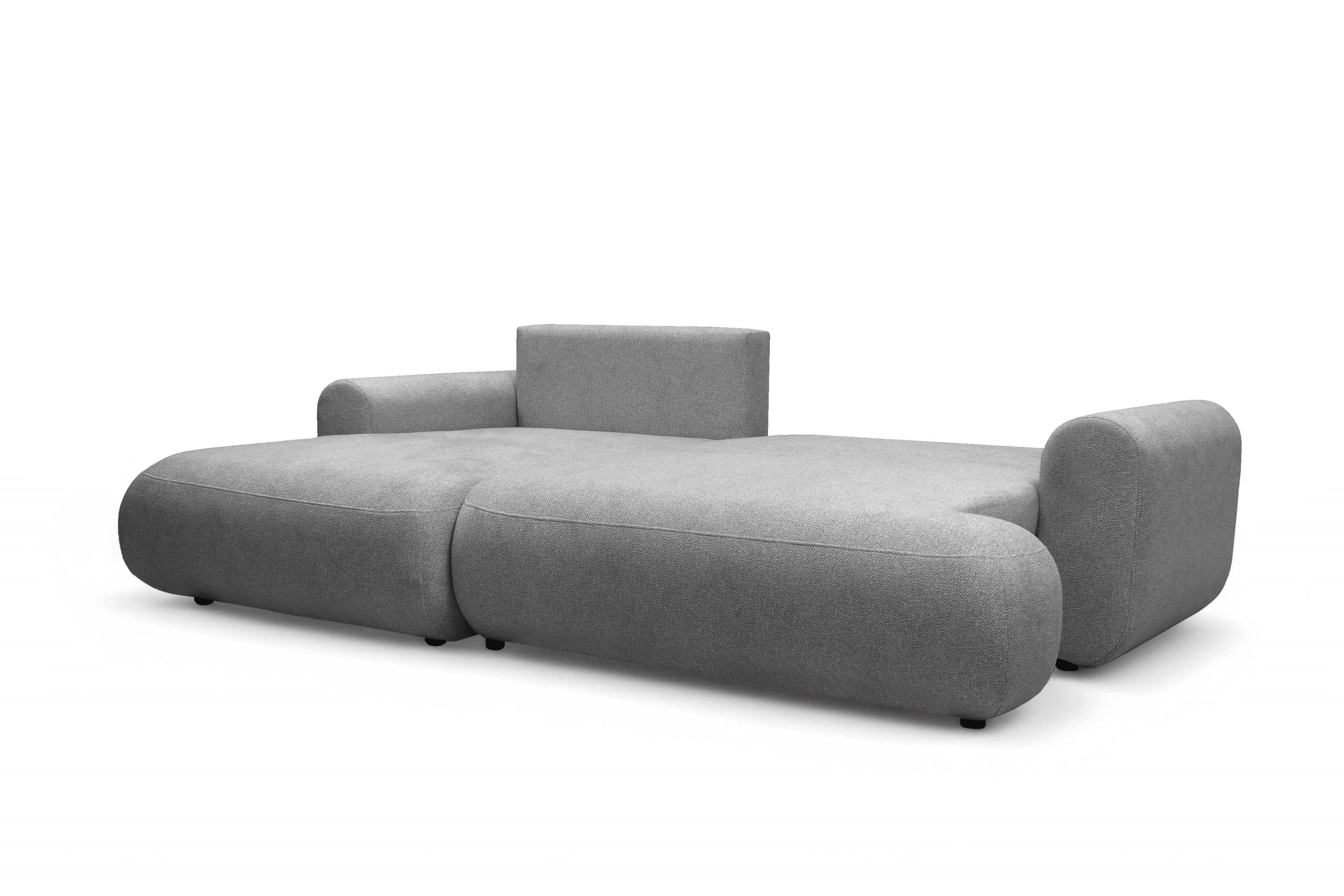 Rozkládací rohová sedací souprava Lotulis Mini levá - šedá Blur 18 Rohová sedací souprava Lotulis Mini rozkládací levá - šedá Pletenina hydrofobowa Blur 18 