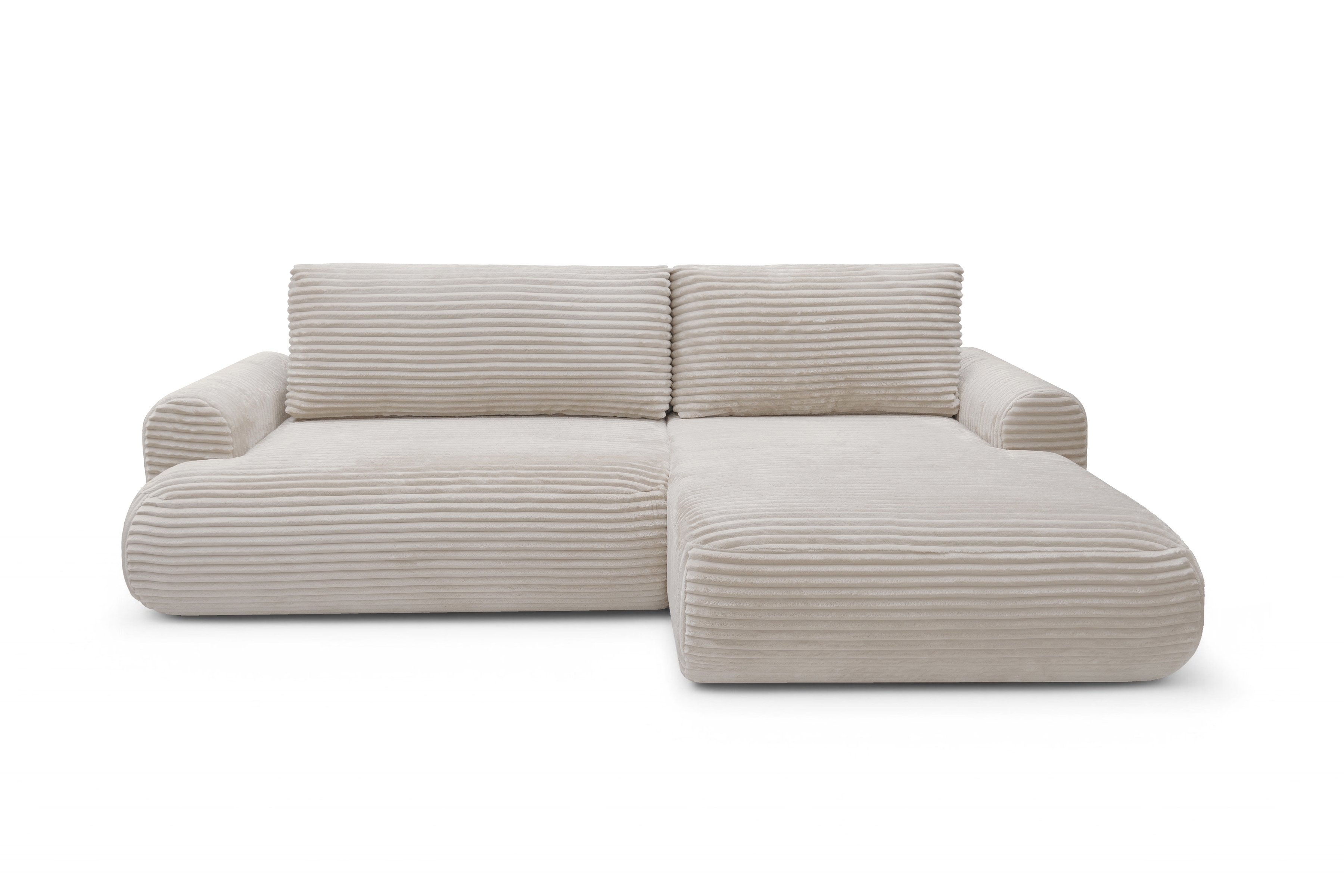 Rohová sedacia súprava Lotulis Mini pravá s rozkladom - krémový zamat Tilia 03 Rohová sedacia súprava Lotulis Mini s funkciou spánku pravá strana - Krémový plusz Tilia 03