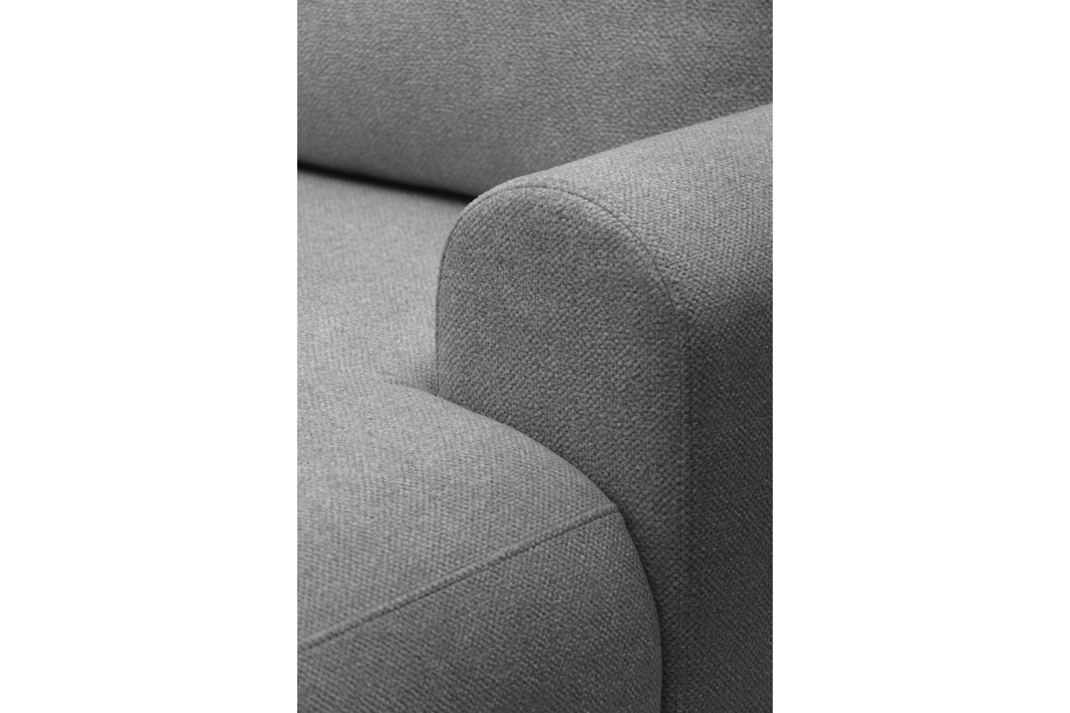 Rozkládací rohová sedací souprava Lotulis Mini pravá - šedá Blur 18 Rohová sedací souprava Lotulis Mini rozkládací pravá - šedá Pletenina hydrofobowa Blur 18